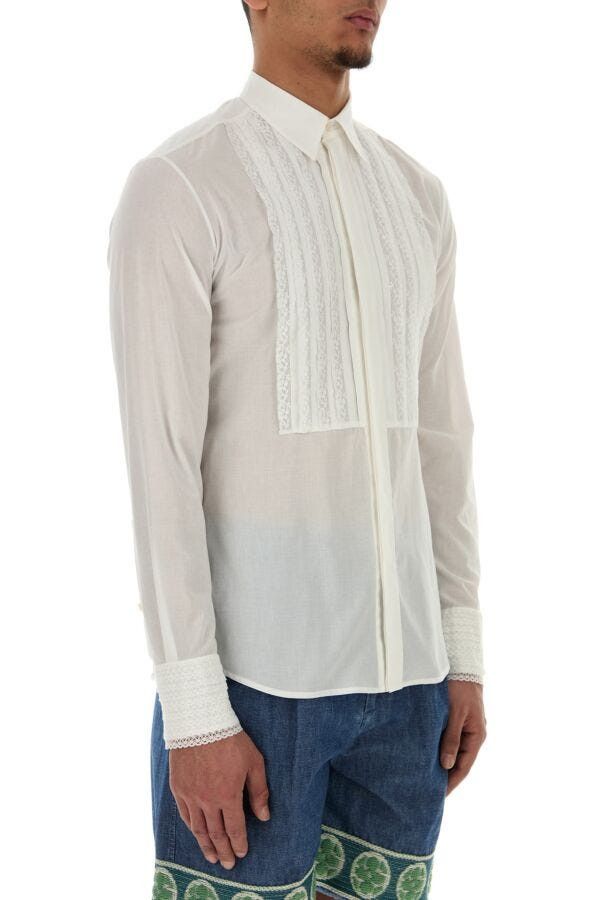 Valentino White Cotton Shirt Size US L / EU 52-54 / 3 - 5 Thumbnail
