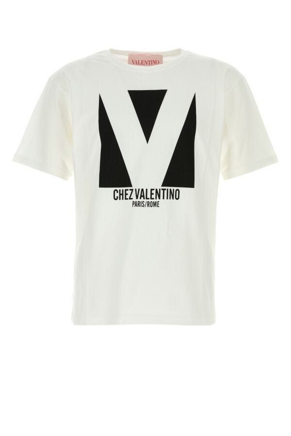 Valentino White Cotton T-Shirt Size US S / EU 44-46 / 1 - 3 Thumbnail