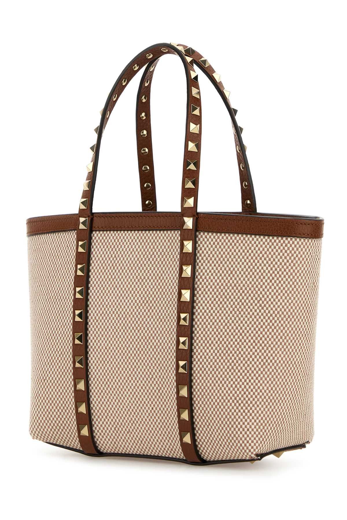 Valentino Two-Tone Canvas Medium Rockstud Handbag Size ONE SIZE - 2 Thumbnail