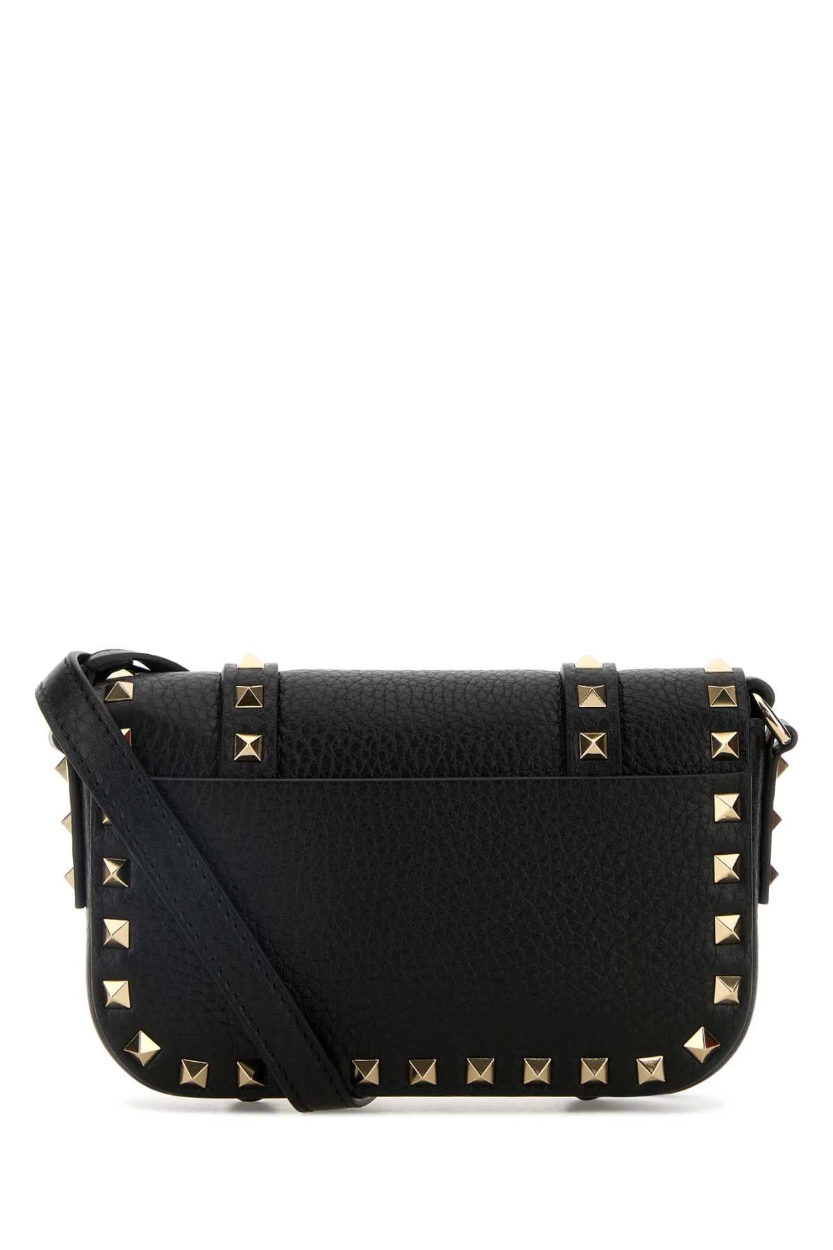 Valentino Black Leather Rockstud Crossbody Bag Size ONE SIZE - 3 Thumbnail