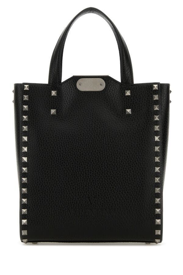 Valentino Black Leather Rockstud Handbag Size ONE SIZE - 5 Thumbnail
