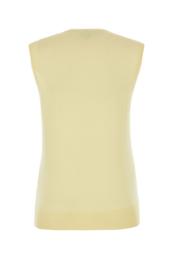Bottega Veneta Pastel Yellow Cotton Blend Vest Size XS / US 0-2 / IT 36-38 - 4 Thumbnail