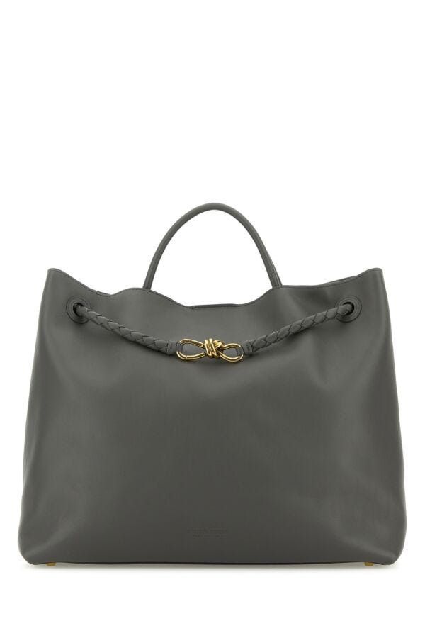 Bottega Veneta Dark Grey Leather Large Andiamo Shopping Bag Size ONE SIZE - 3 Thumbnail