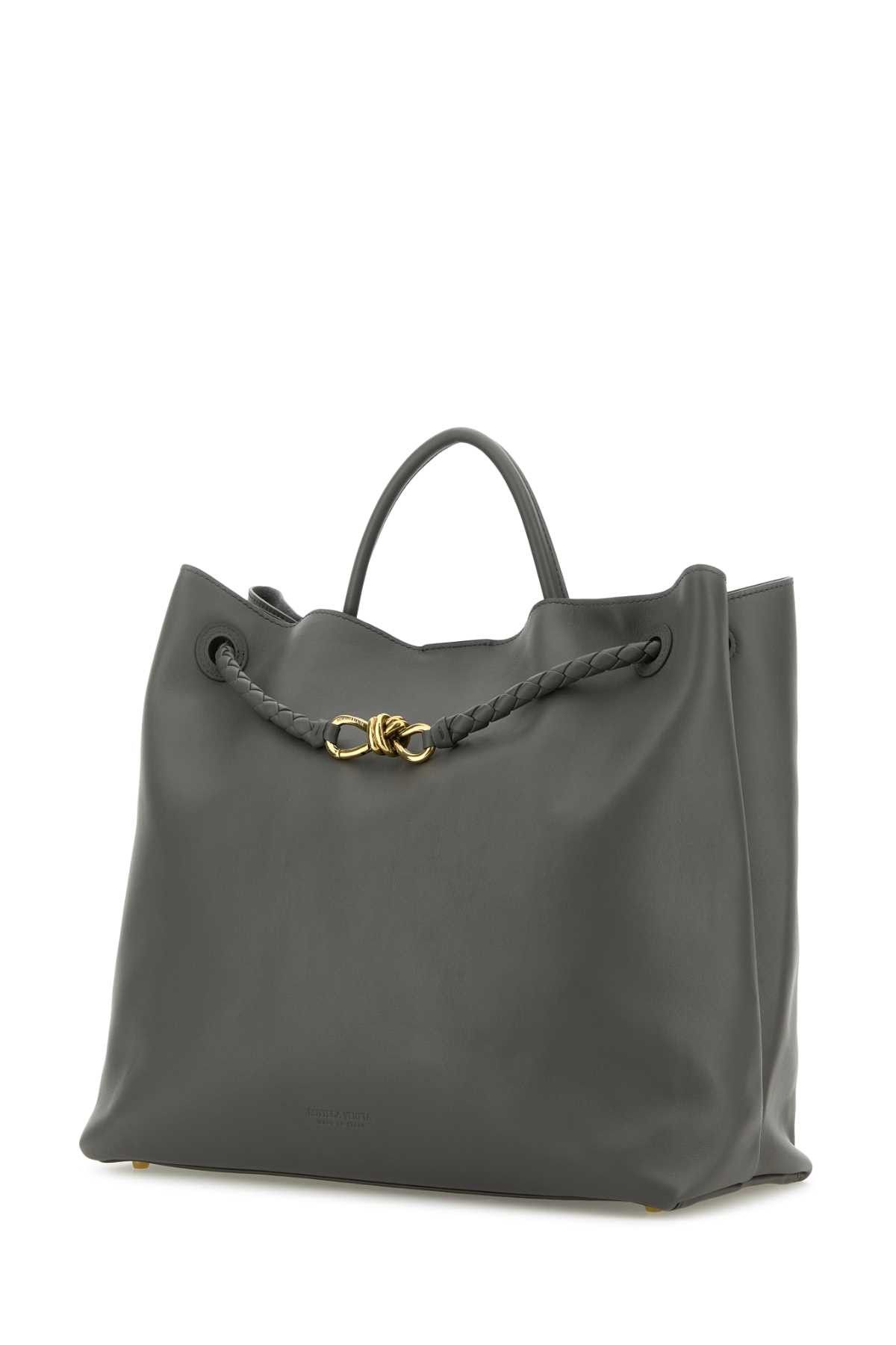 Bottega Veneta Dark Grey Leather Large Andiamo Shopping Bag Size ONE SIZE - 2 Thumbnail