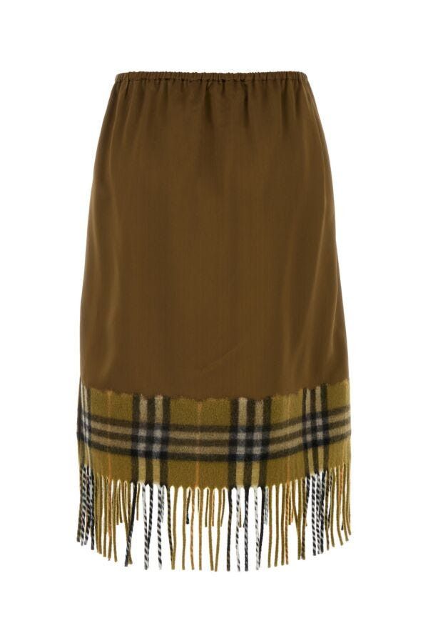 Burberry Biscuit Satin Skirt Size 27" / US 4 / IT 40 - 4 Thumbnail