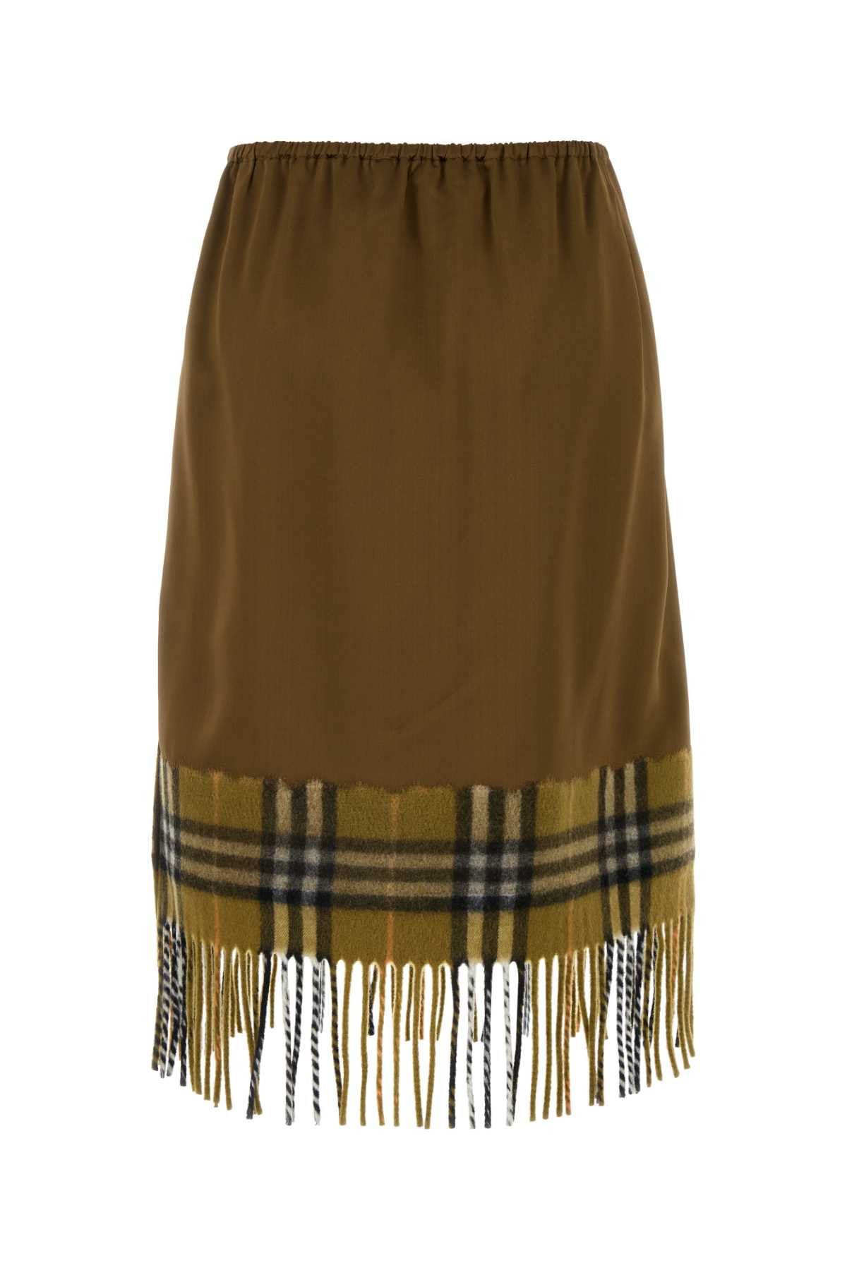 Burberry Biscuit Satin Skirt Size 27" / US 4 / IT 40 - 2 Thumbnail