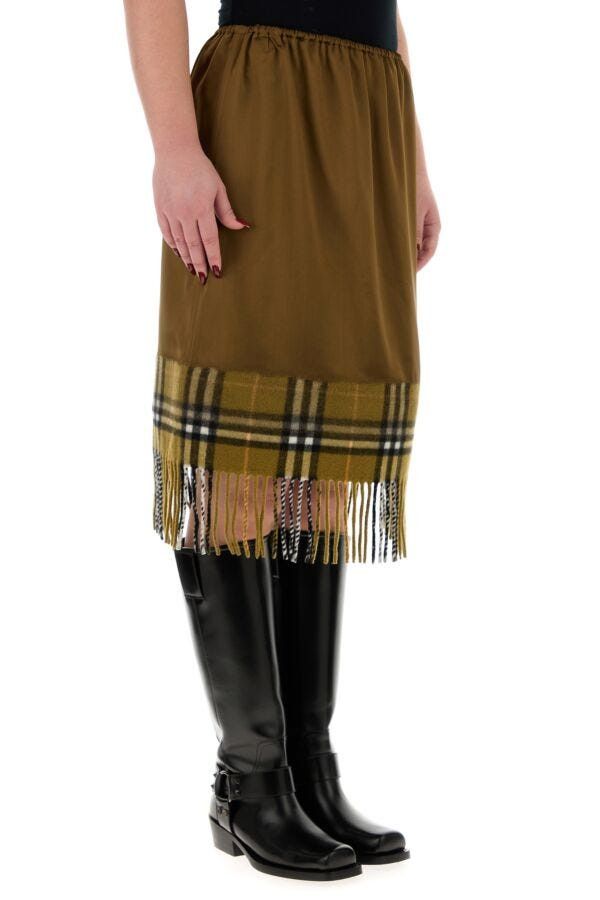 Burberry Biscuit Satin Skirt Size 27" / US 4 / IT 40 - 5 Thumbnail