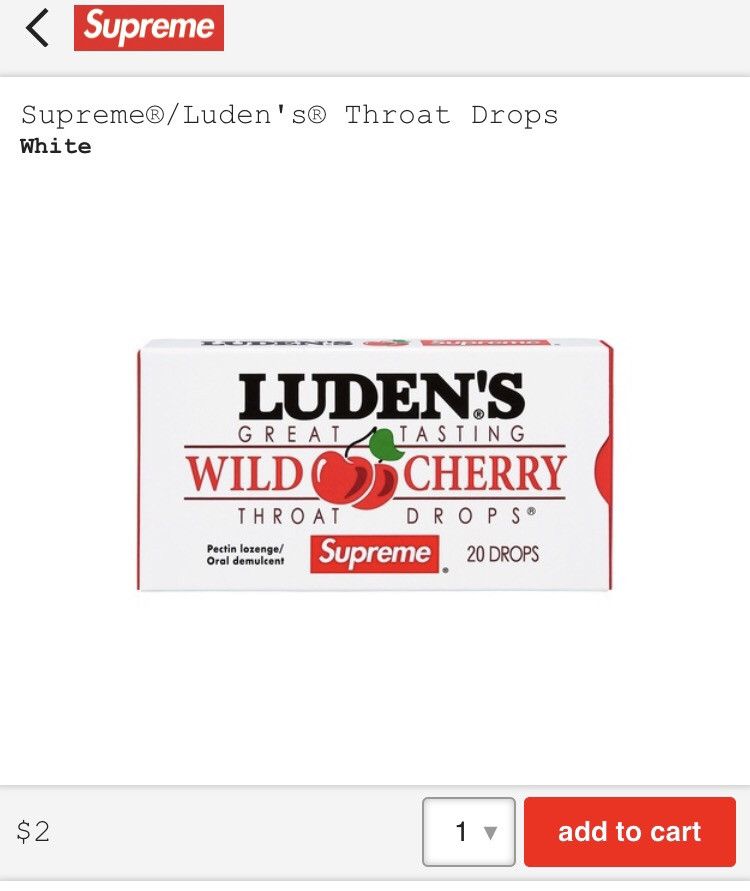 Luden's throat hot sale drops supreme