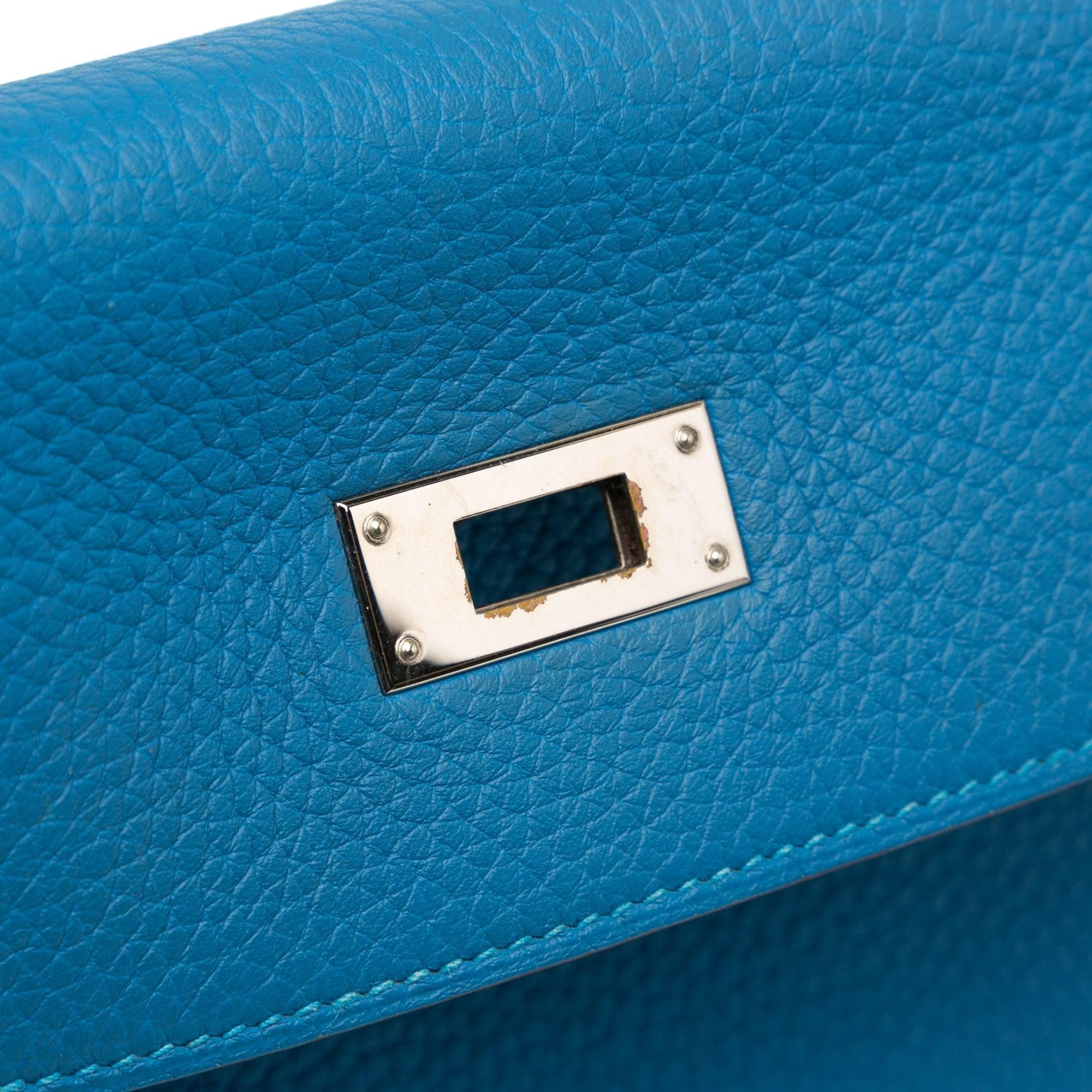 Hermes Hermès Clemence Kelly II Retourne 32 Blue Size ONE SIZE - 6 Thumbnail
