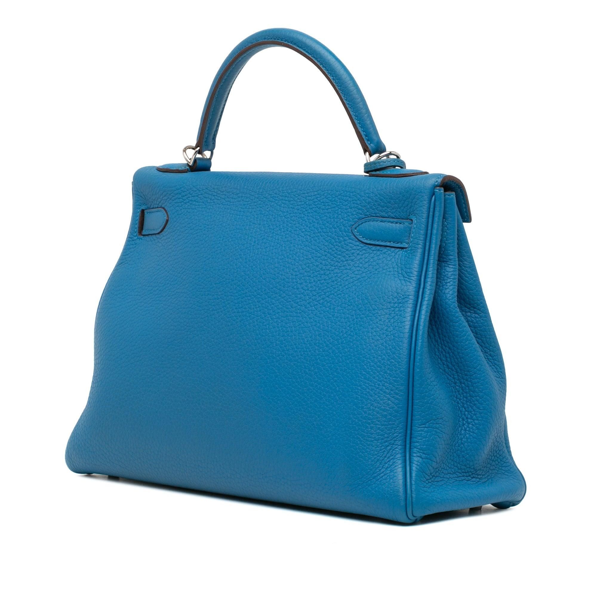 Hermes Hermès Clemence Kelly II Retourne 32 Blue Size ONE SIZE - 2 Thumbnail