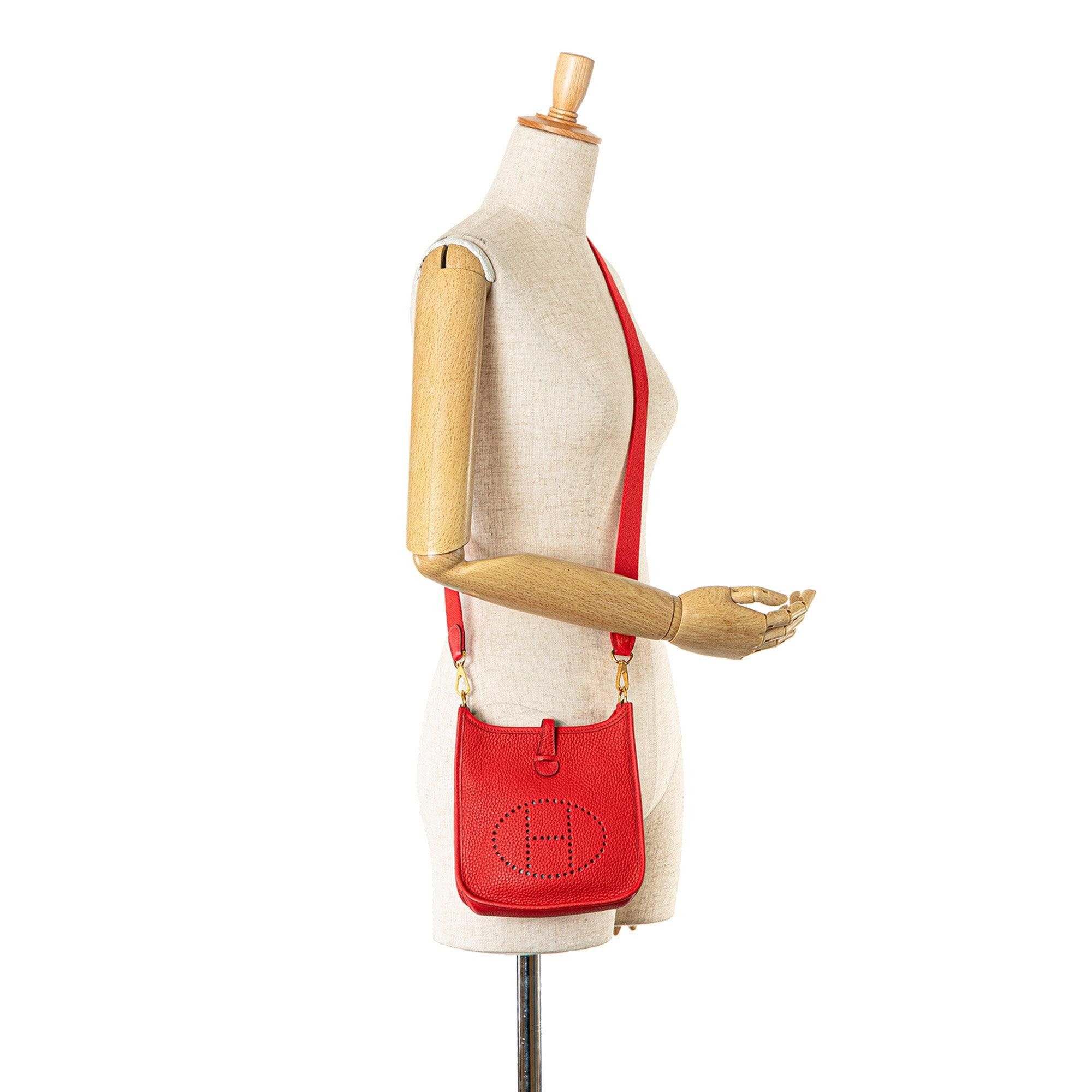 Hermes Hermès Clemence Evelyne TPM Red Size ONE SIZE - 7 Thumbnail