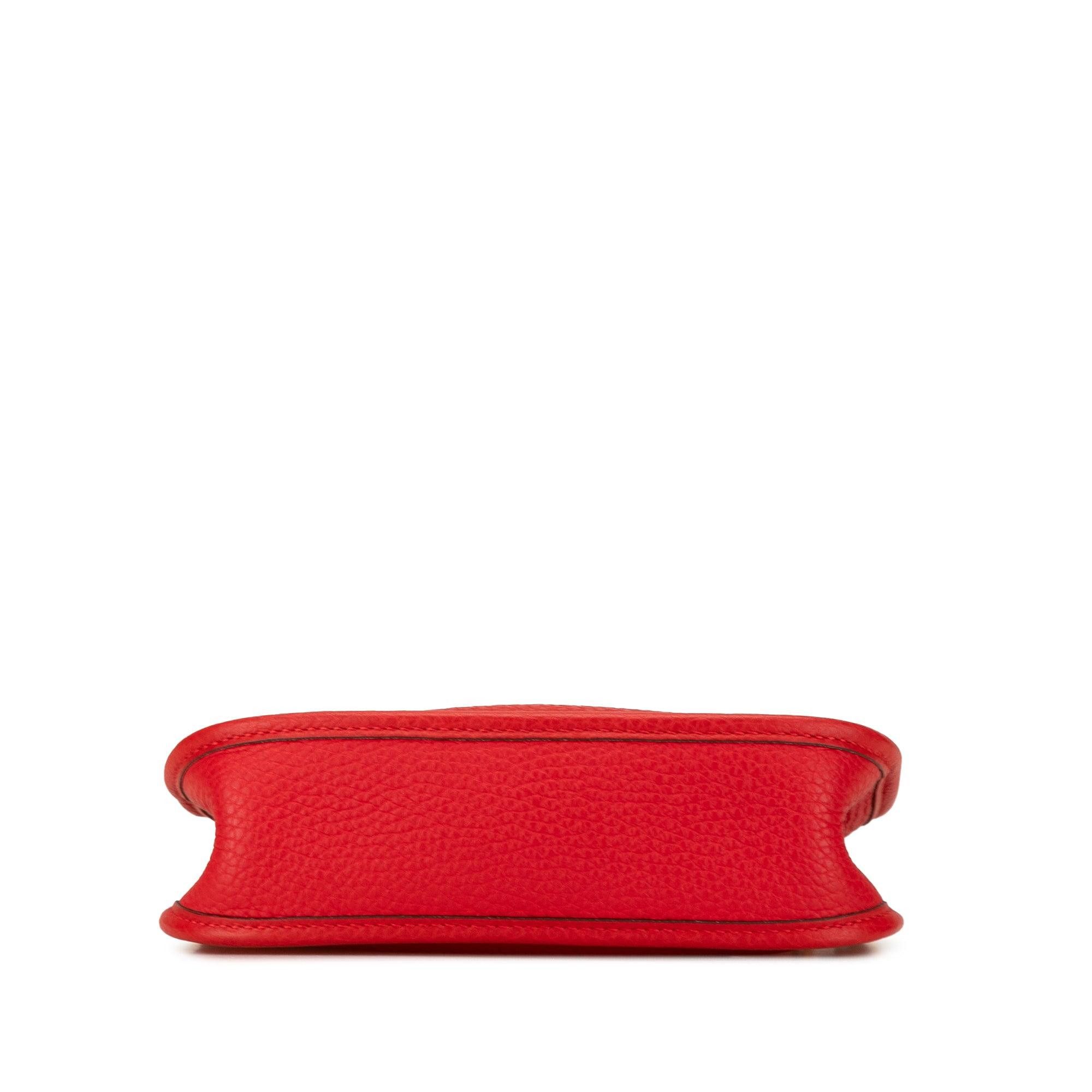 Hermes Hermès Clemence Evelyne TPM Red Size ONE SIZE - 3 Thumbnail