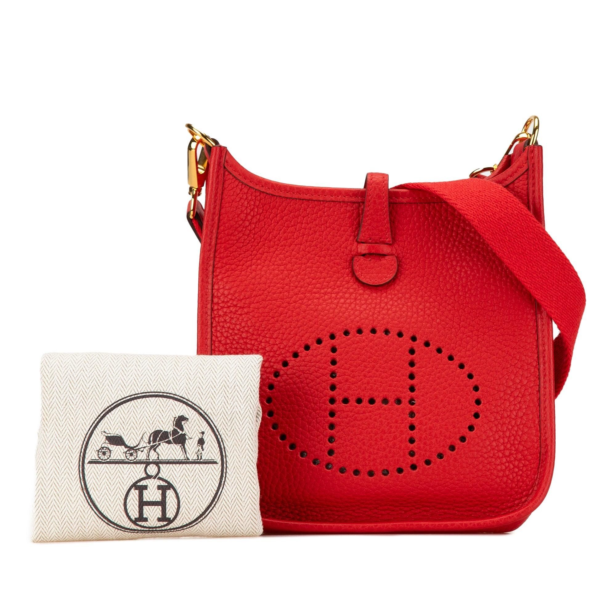 Hermes Hermès Clemence Evelyne TPM Red Size ONE SIZE - 8 Thumbnail