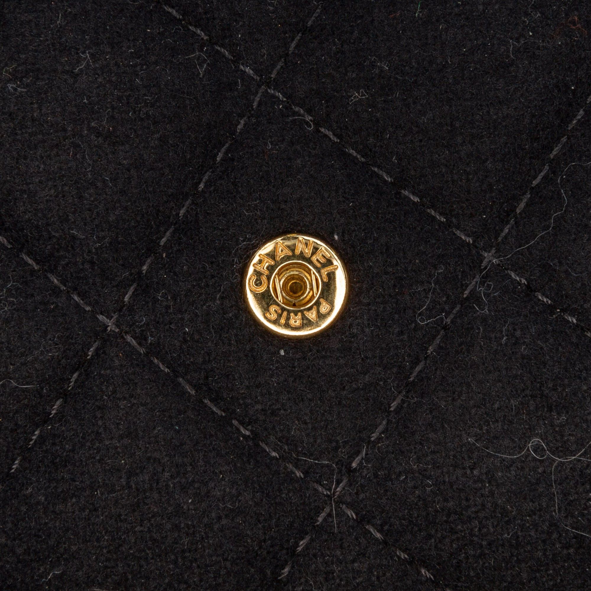 Chanel Chanel Paris Hamburg Quilted Wool Charms Wallet On Chain Black Size ONE SIZE - 8 Thumbnail