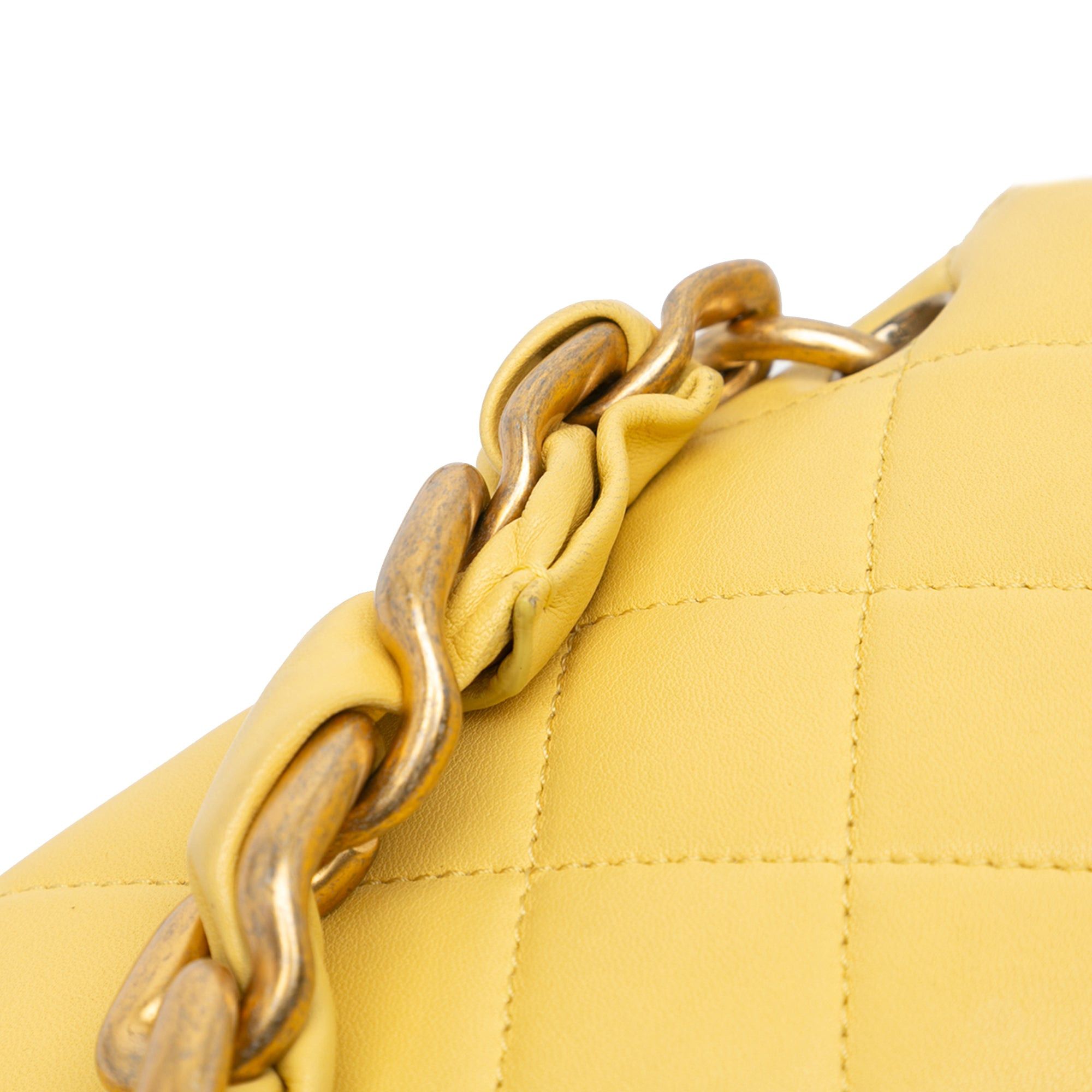 Chanel Chanel Quilted Lambskin Chain Is More Flap Yellow Size ONE SIZE - 8 Thumbnail