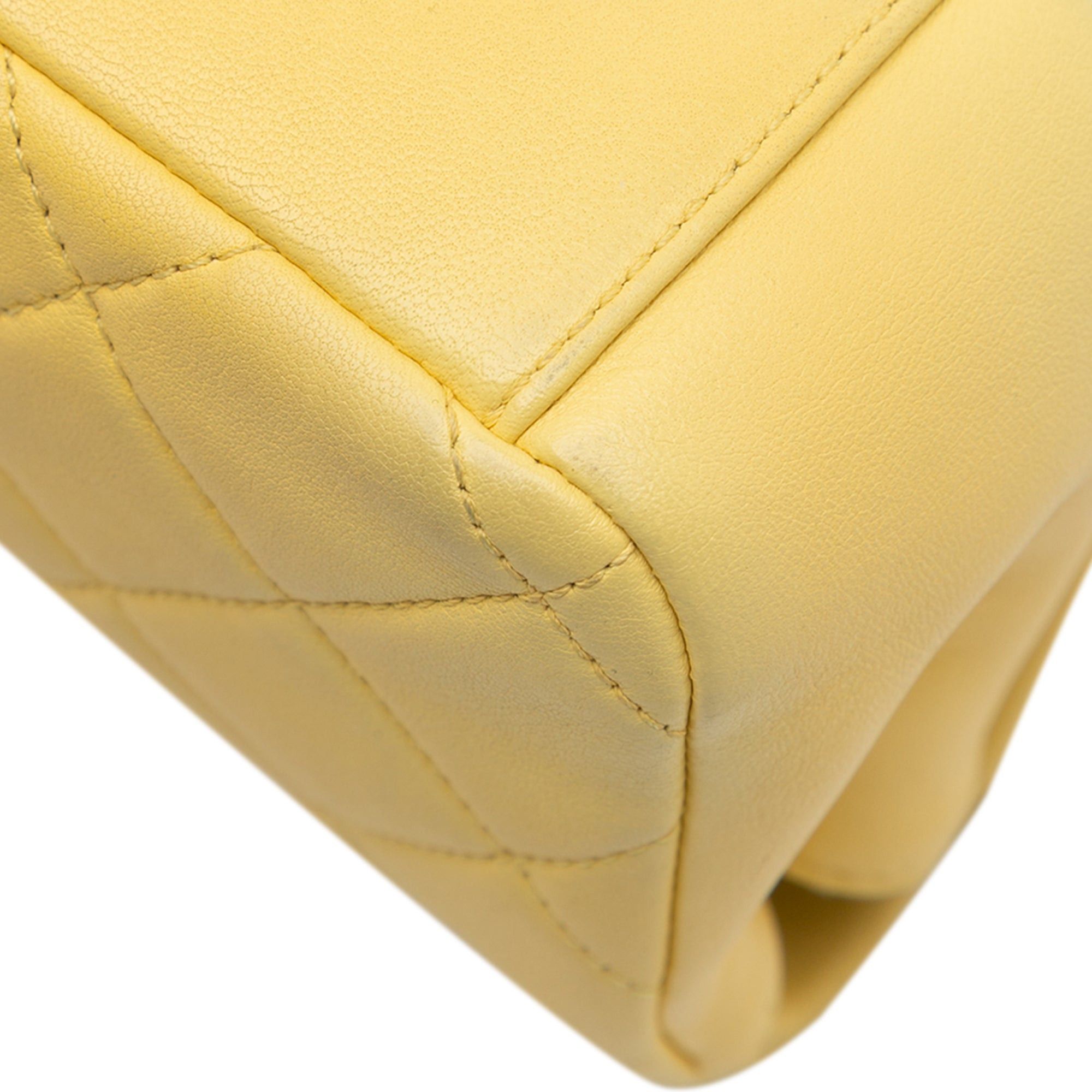 Chanel Chanel Quilted Lambskin Chain Is More Flap Yellow Size ONE SIZE - 7 Thumbnail