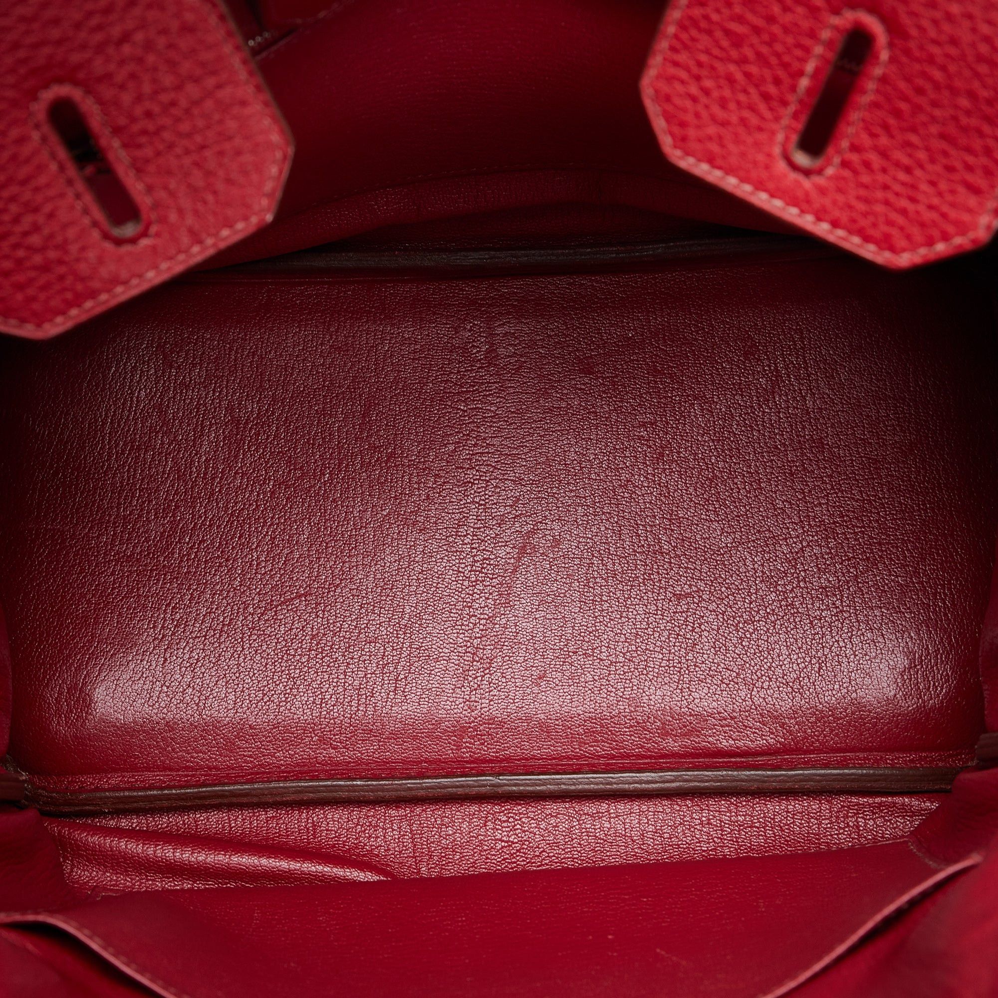 Hermes Hermès Clemence Birkin Retourne 30 Red Size ONE SIZE - 5 Thumbnail