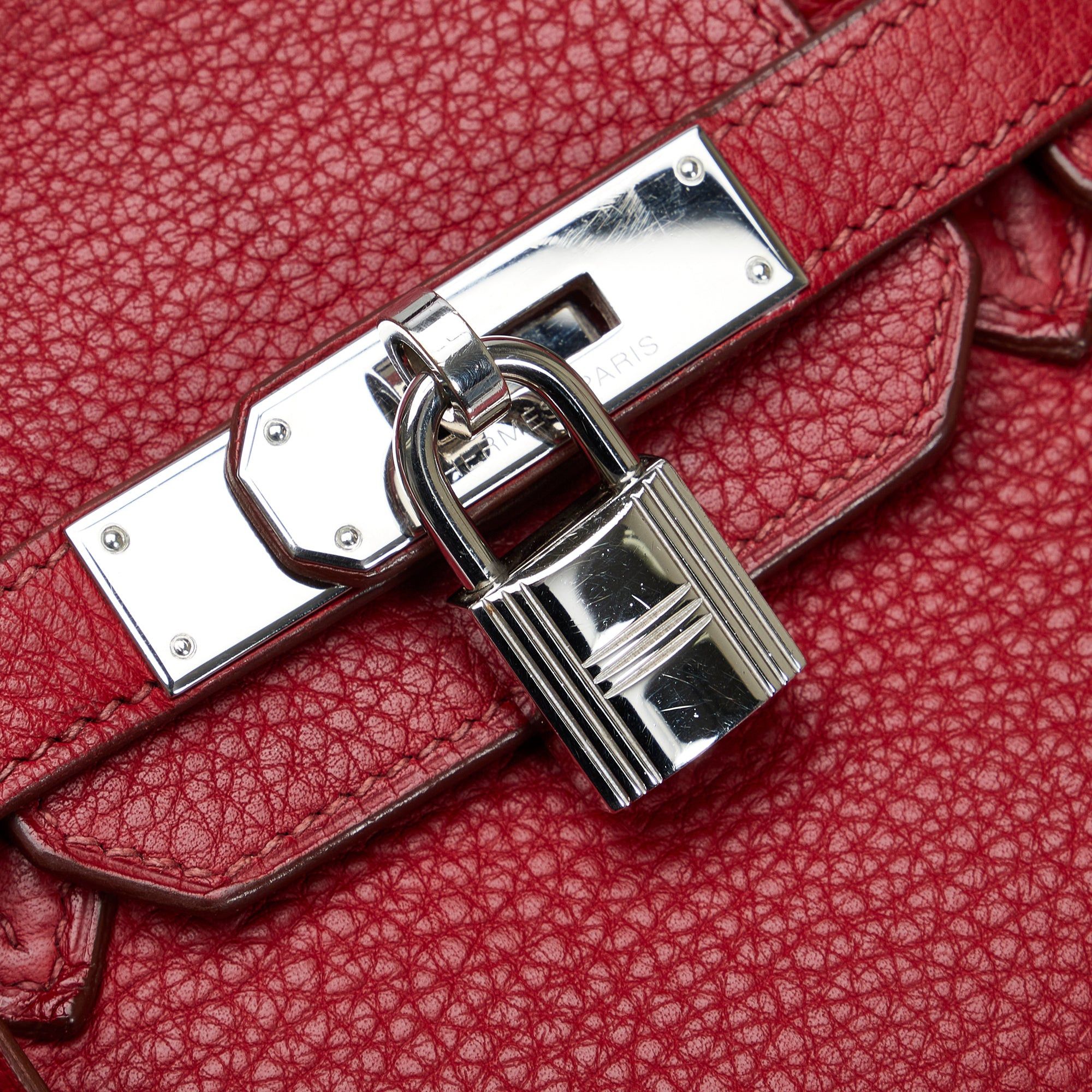 Hermes Hermès Clemence Birkin Retourne 30 Red Size ONE SIZE - 11 Thumbnail