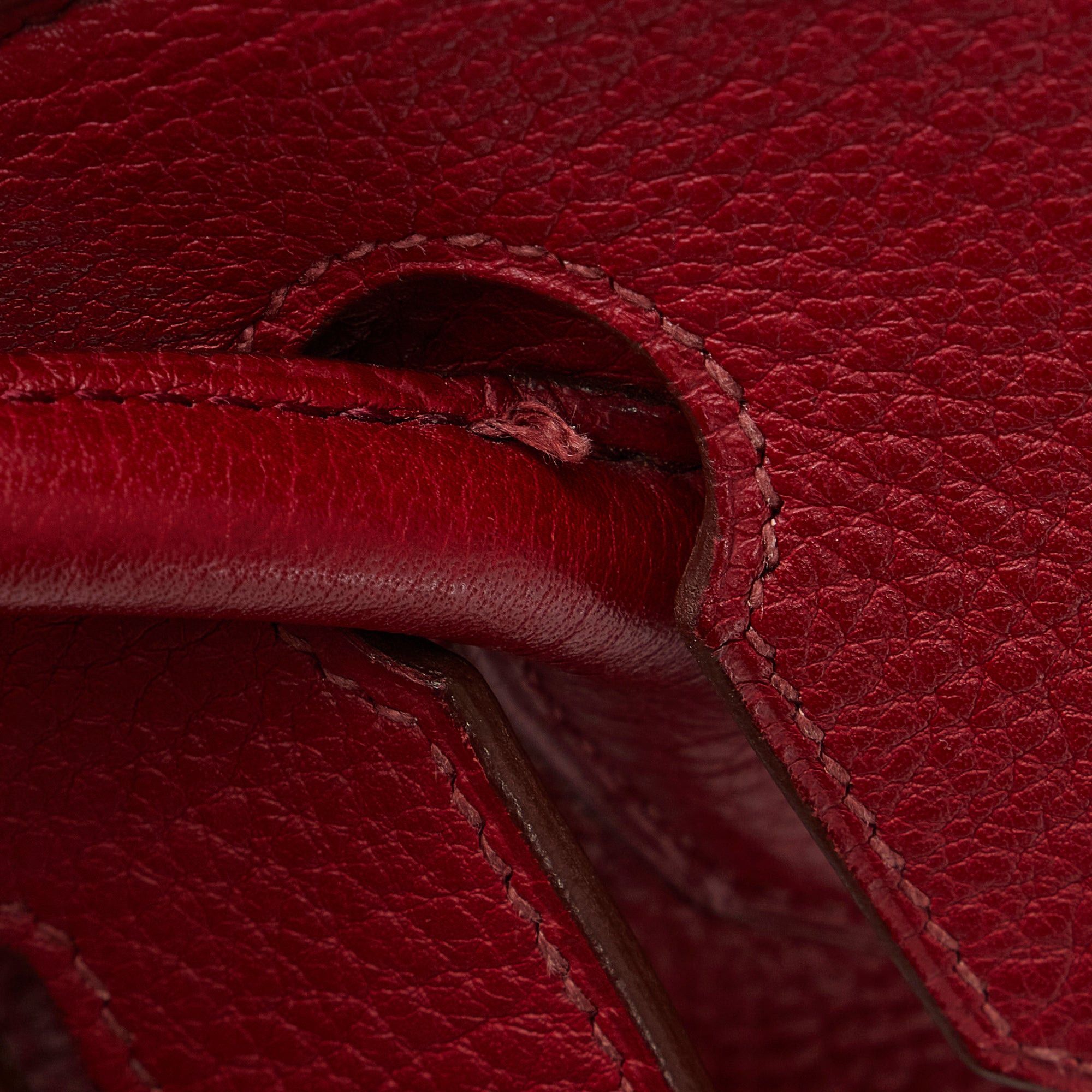 Hermes Hermès Clemence Birkin Retourne 30 Red Size ONE SIZE - 9 Thumbnail