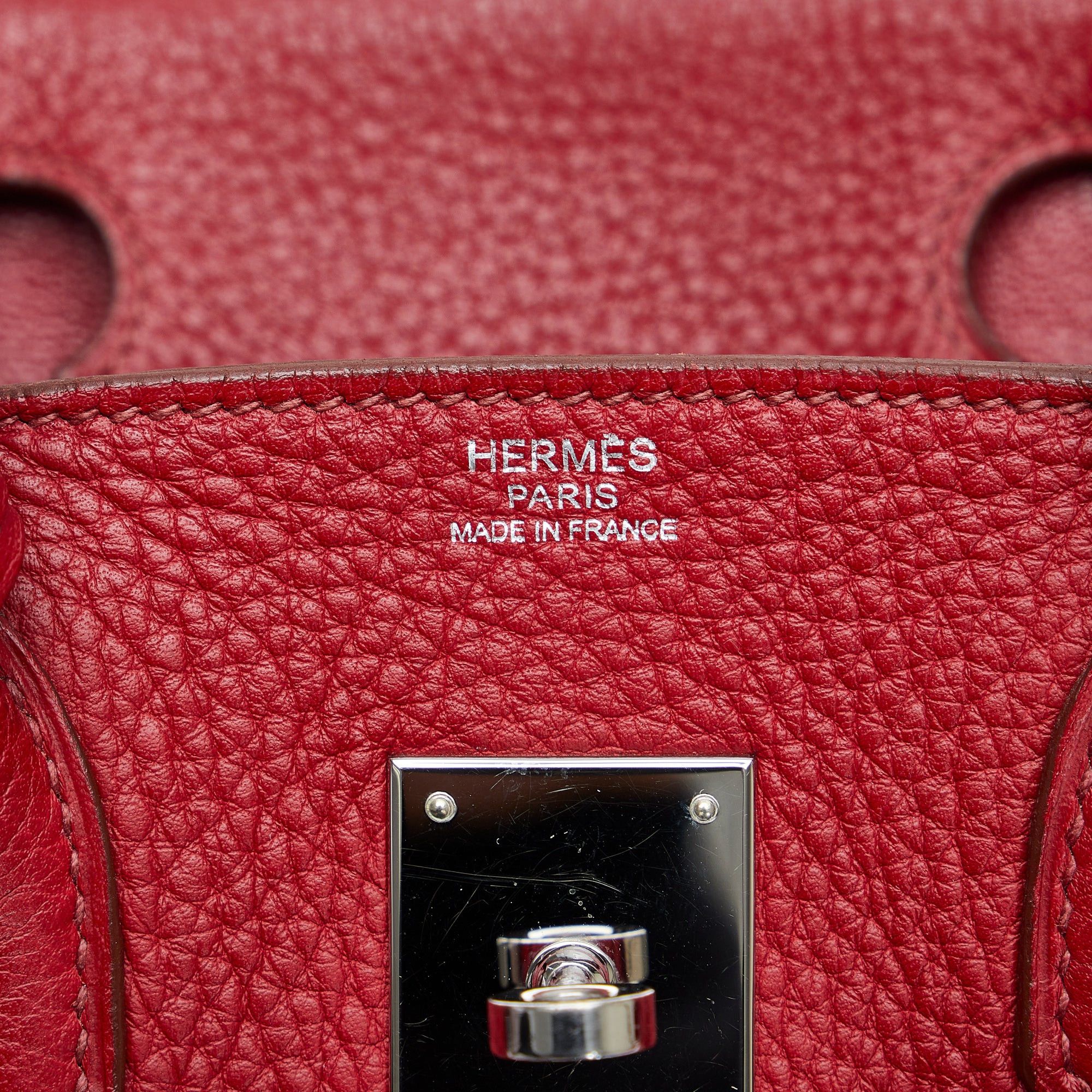 Hermes Hermès Clemence Birkin Retourne 30 Red Size ONE SIZE - 6 Thumbnail