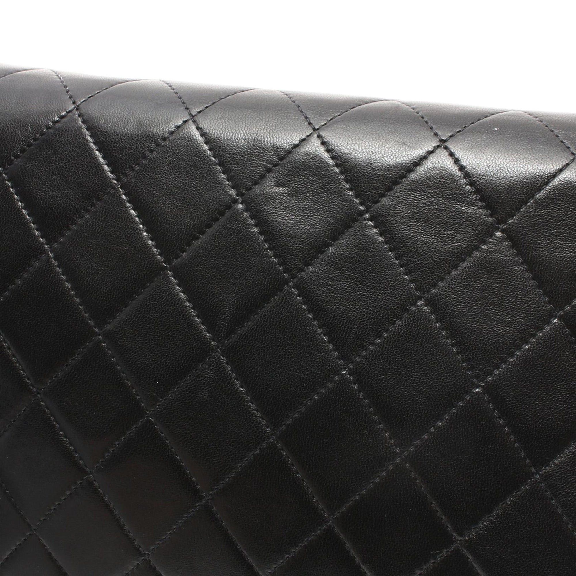 Chanel Chanel CC Quilted Lambskin Single Flap Black Size ONE SIZE - 12 Thumbnail