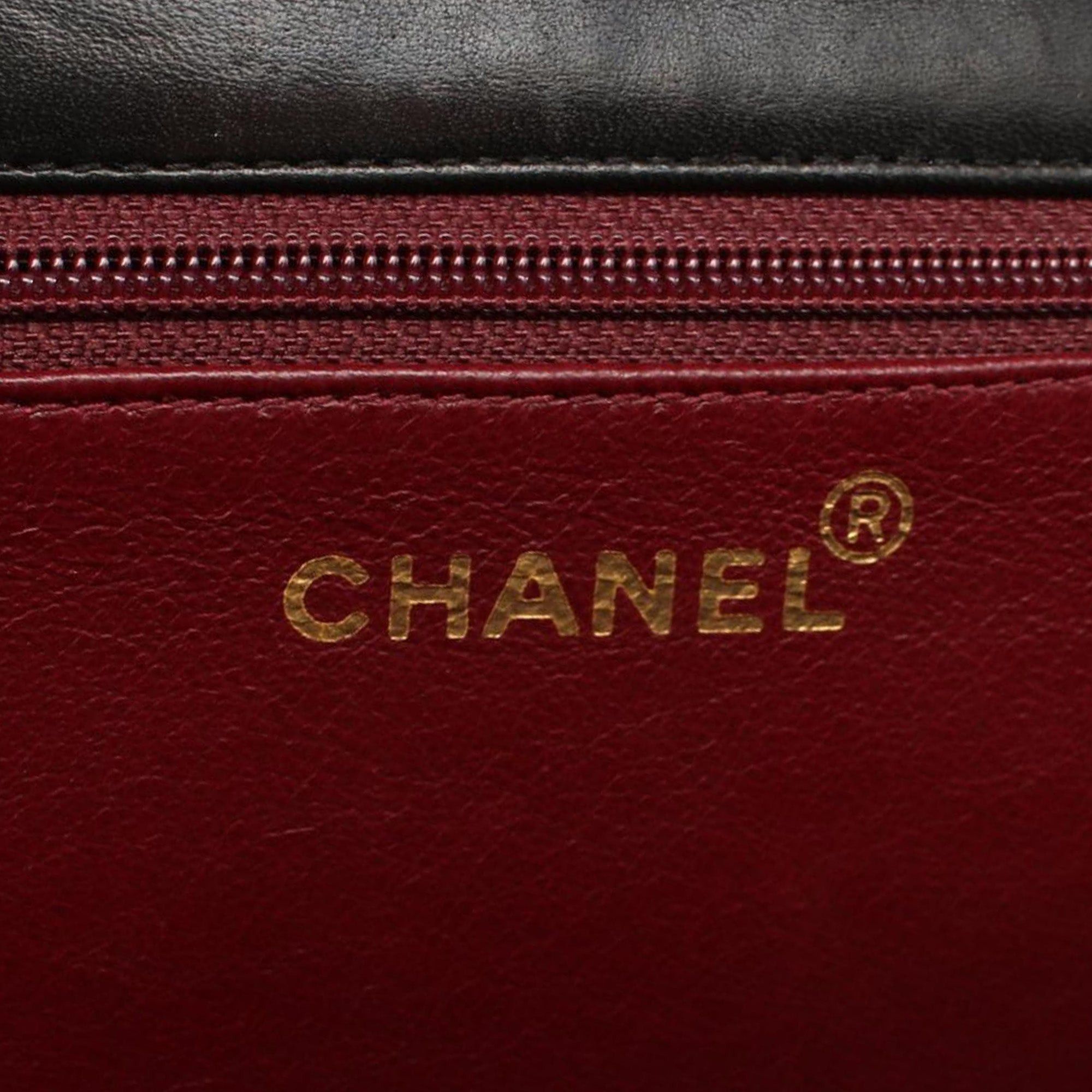 Chanel Chanel CC Quilted Lambskin Single Flap Black Size ONE SIZE - 4 Thumbnail