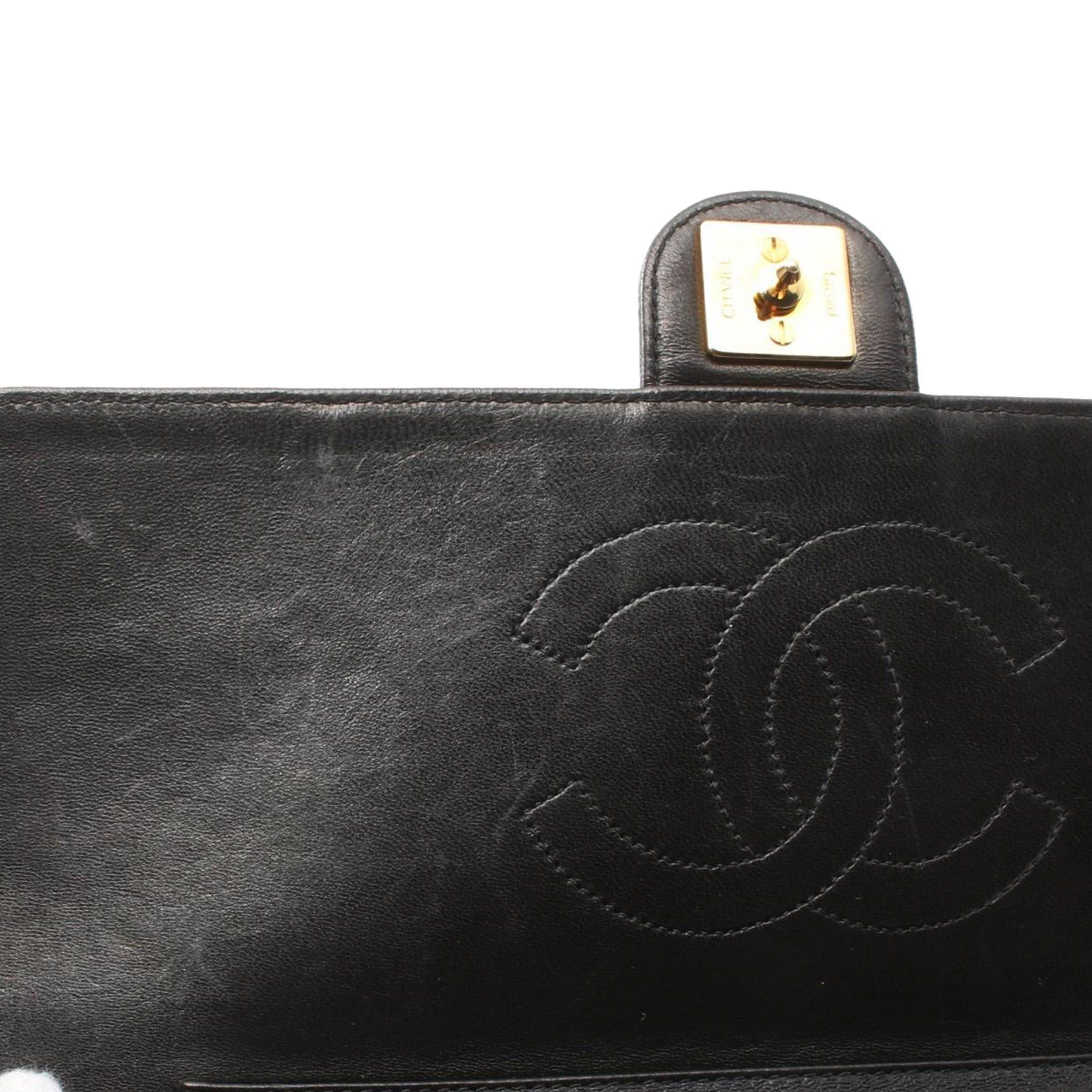 Chanel Chanel CC Quilted Lambskin Single Flap Black Size ONE SIZE - 7 Thumbnail