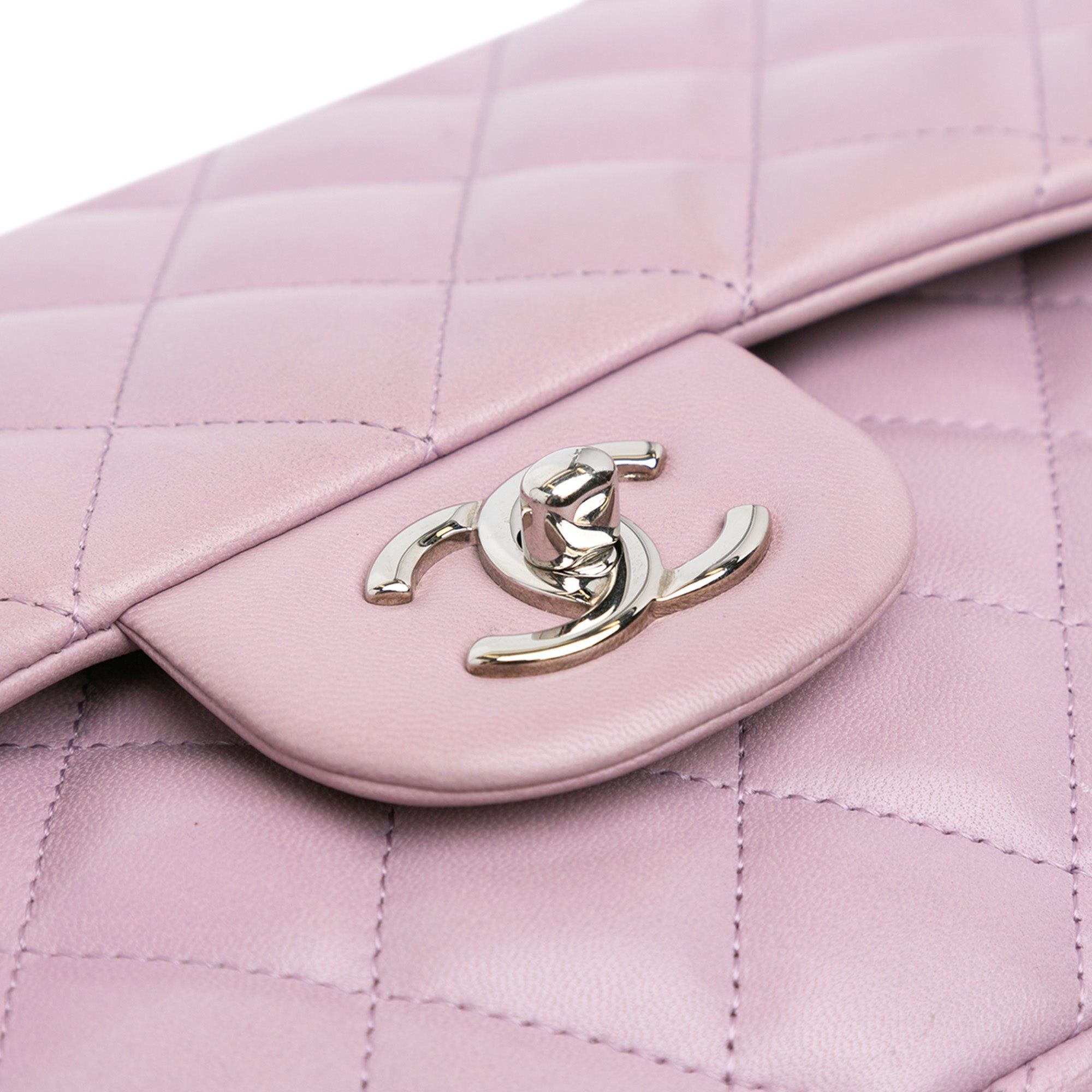 Chanel Chanel Jumbo Classic Lambskin Double Flap Purple Size ONE SIZE - 9 Thumbnail