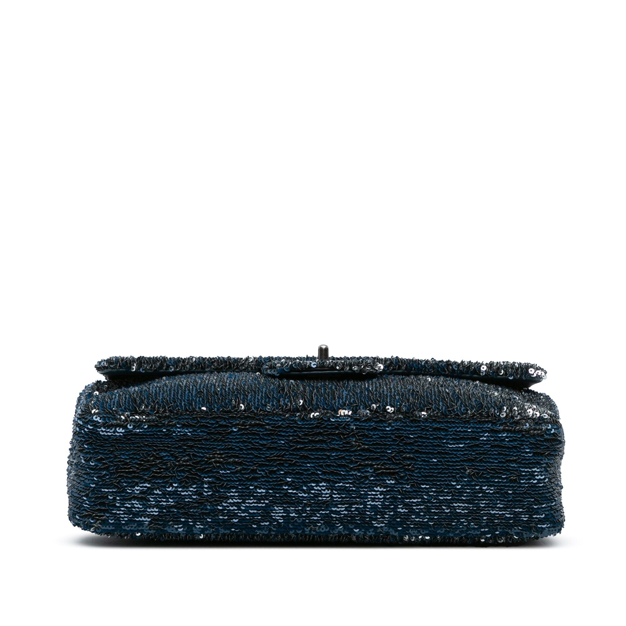 Chanel Chanel Paris Cuba Medium Sequin Coco Cuba Single Flap Blue Size ONE SIZE - 3 Thumbnail