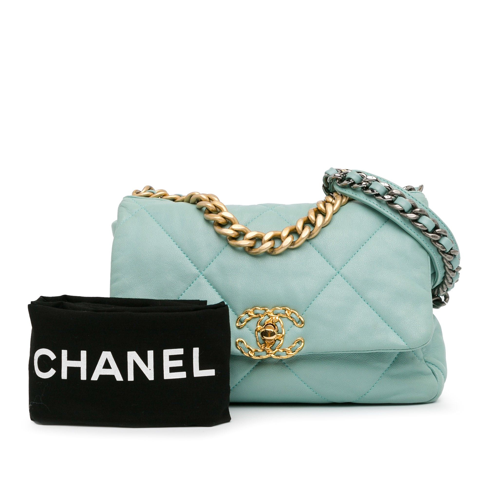 Chanel Chanel Medium Lambskin 19 Flap Blue Size ONE SIZE - 11 Thumbnail