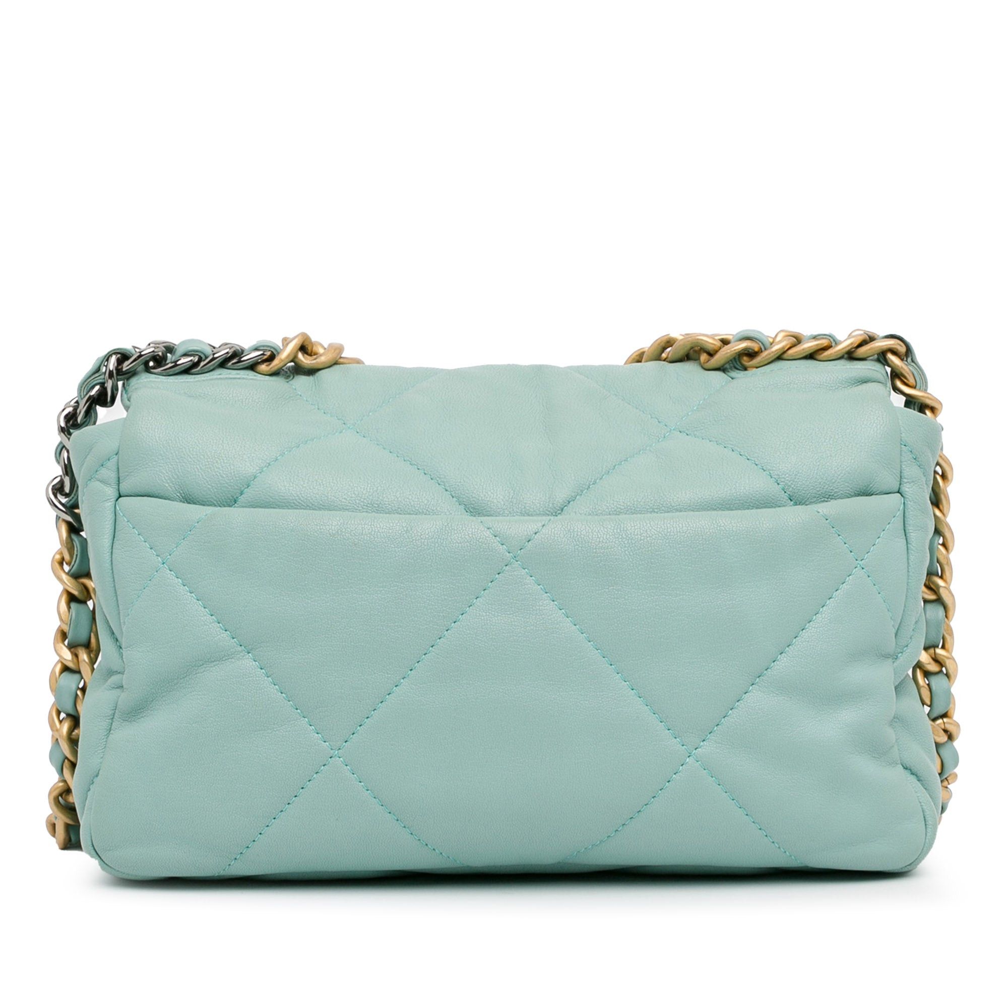 Chanel Chanel Medium Lambskin 19 Flap Blue Size ONE SIZE - 3 Thumbnail