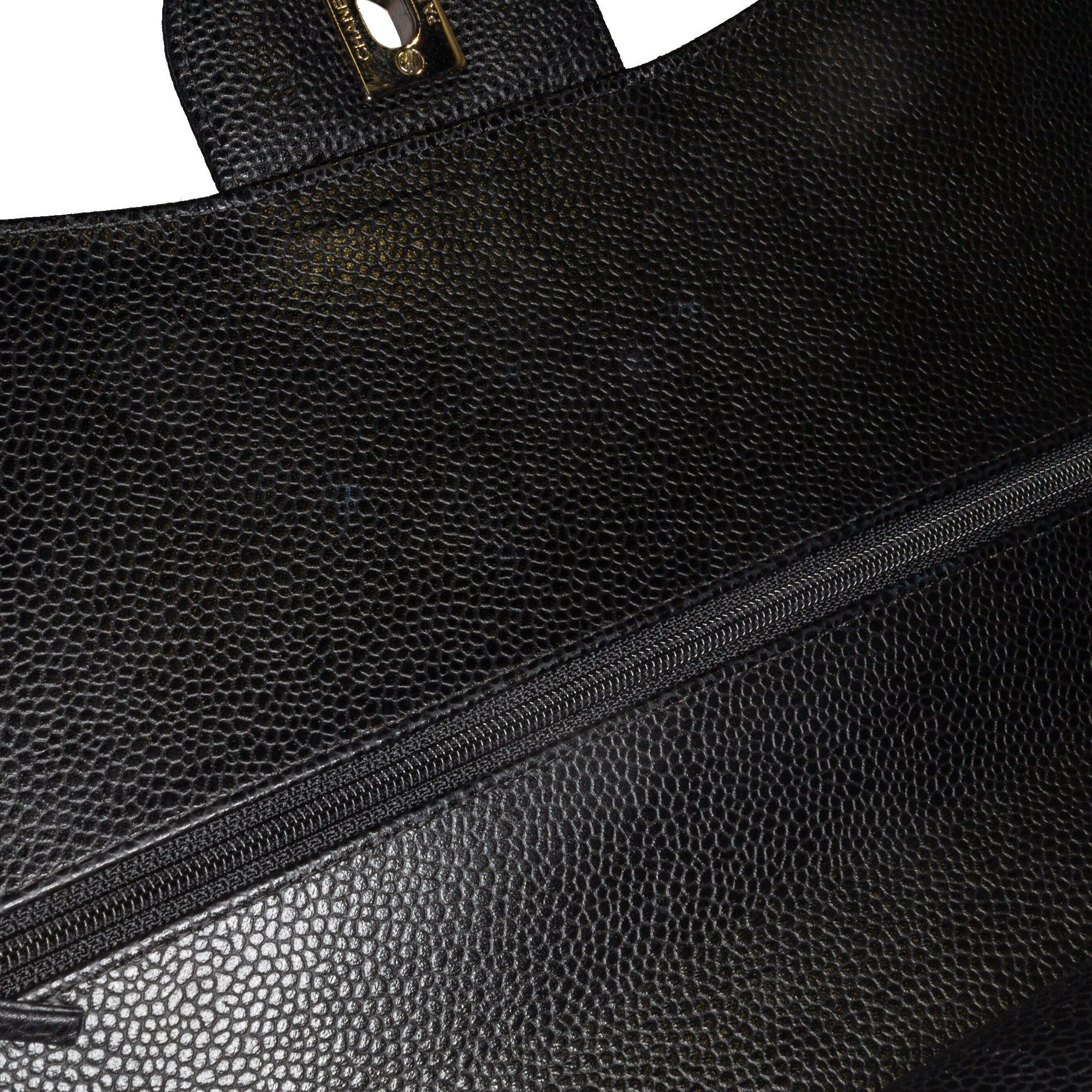 Chanel Chanel Jumbo Classic Caviar Double Flap Black Size ONE SIZE - 7 Thumbnail