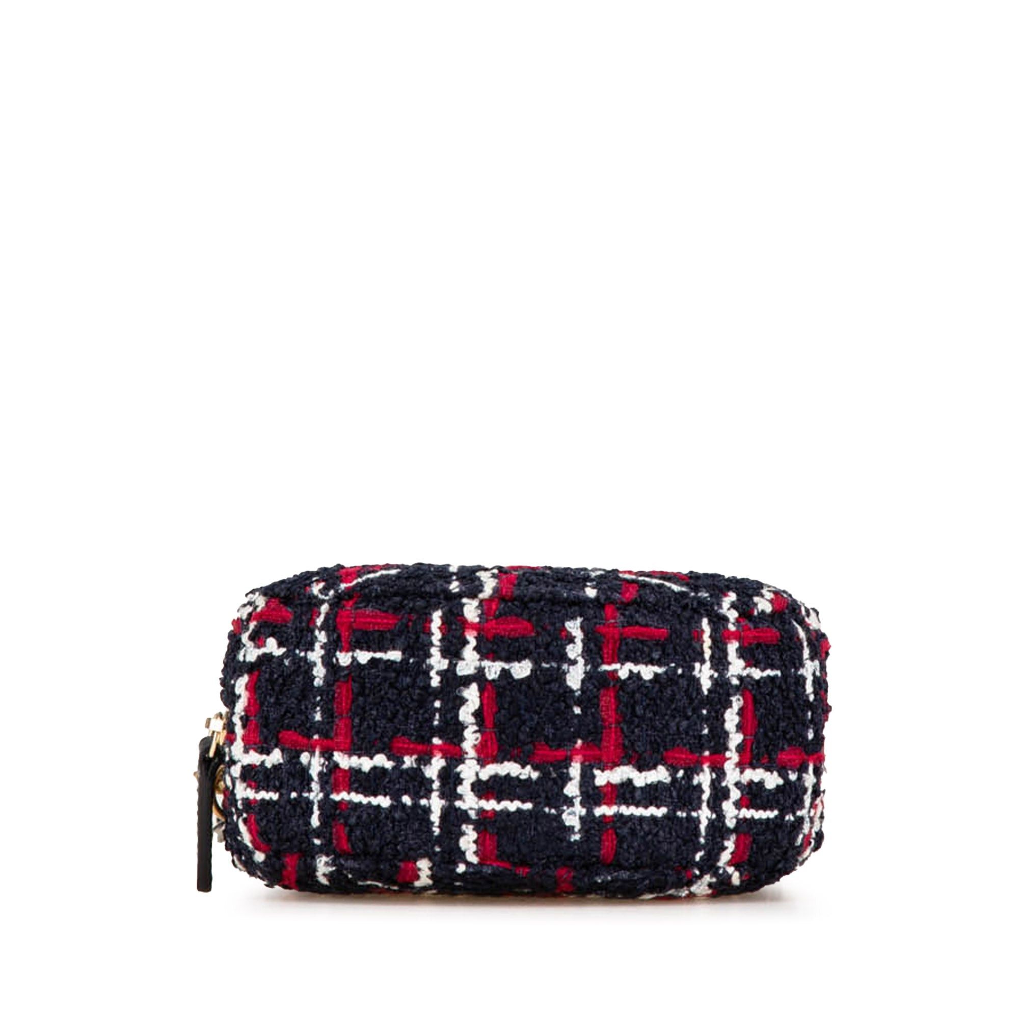 Chanel Chanel Tweed 19 Round Clutch with Chain Blue Size ONE SIZE - 3 Thumbnail