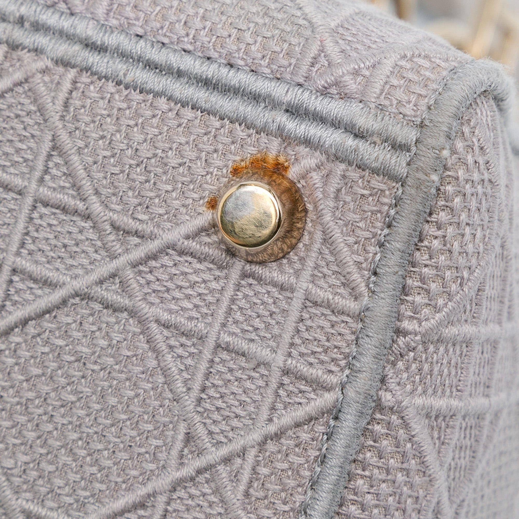 Dior Dior Medium Canvas Cannage Lady D Lite Gray Size ONE SIZE - 9 Thumbnail