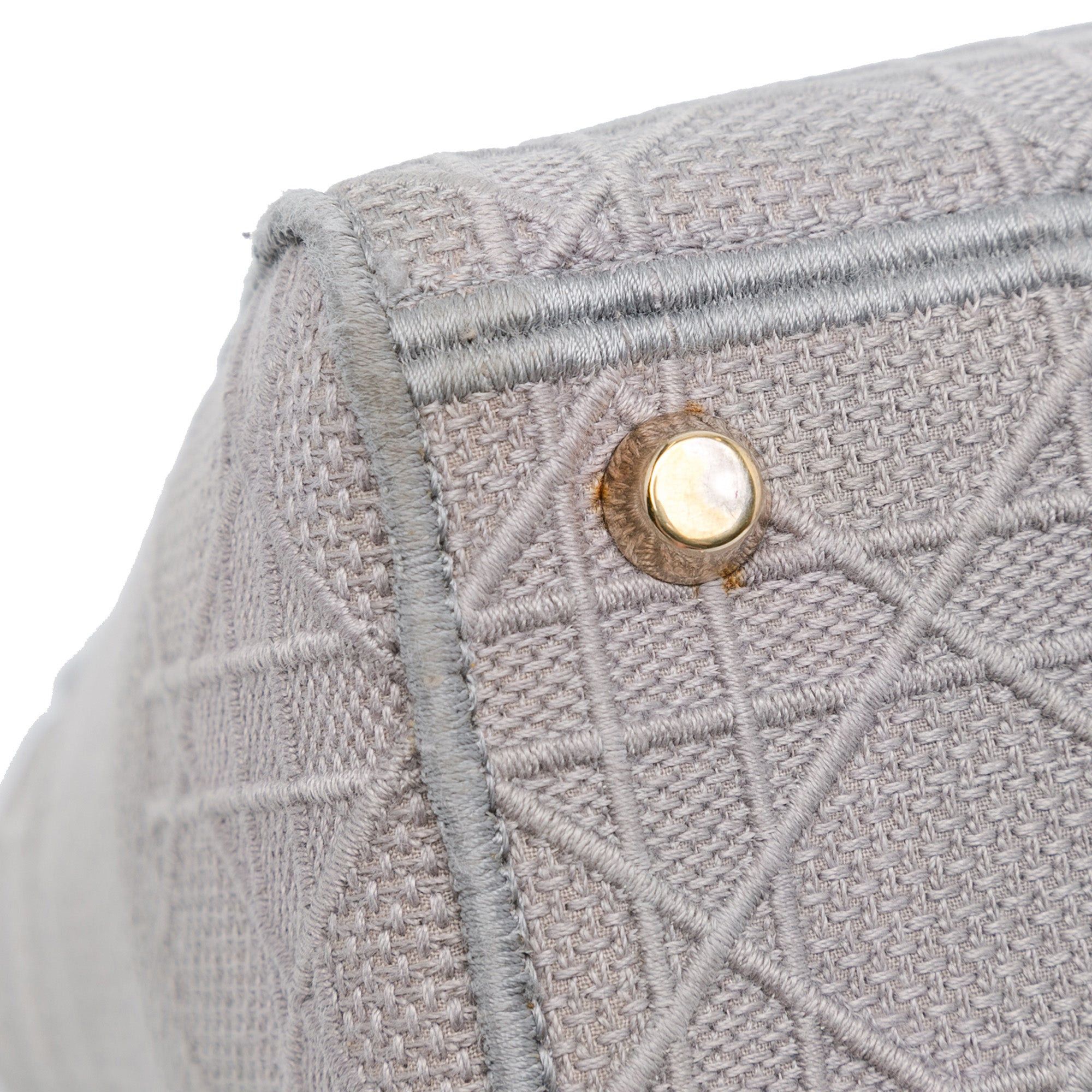 Dior Dior Medium Canvas Cannage Lady D Lite Gray Size ONE SIZE - 10 Thumbnail