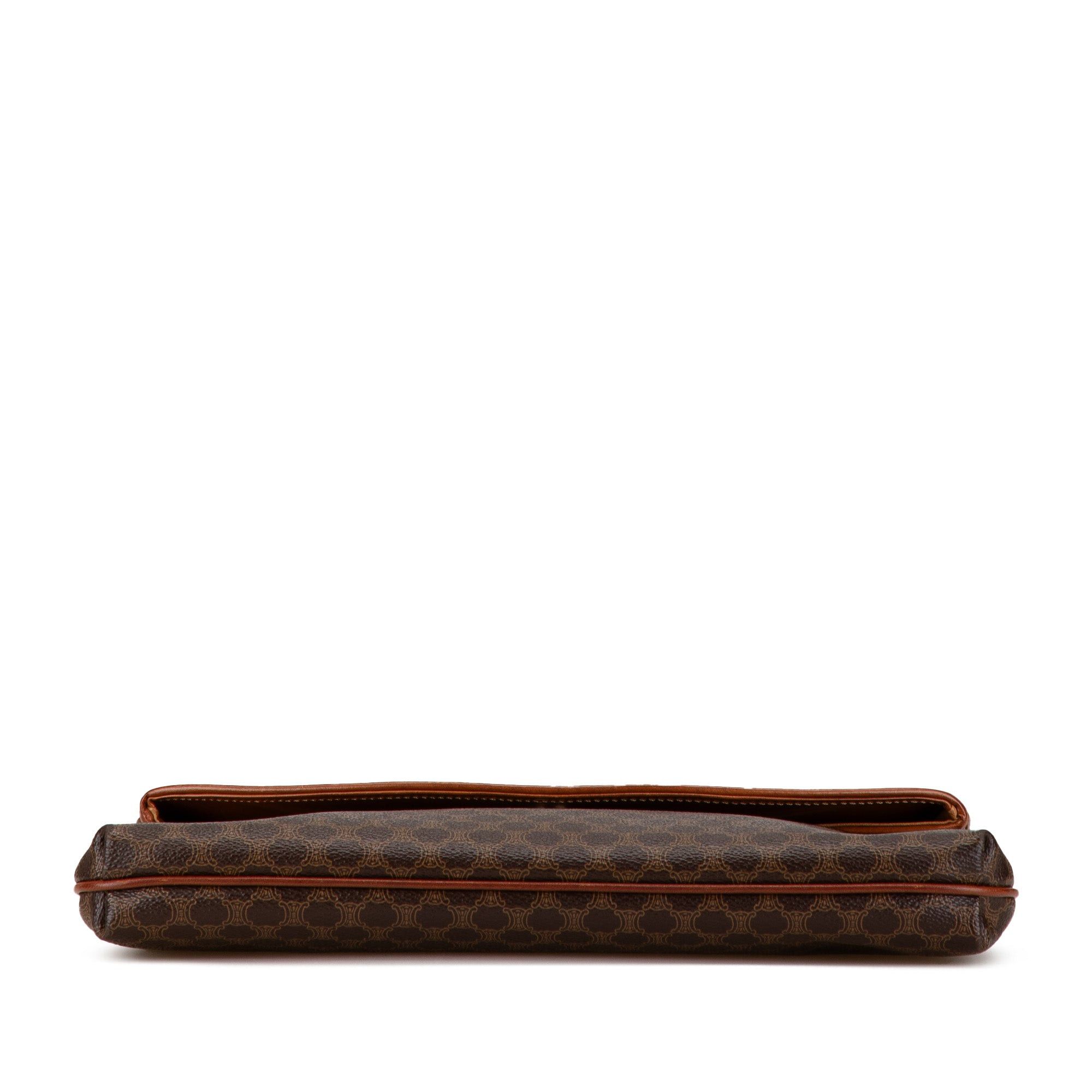 Celine Celine Macadam Coated Canvas Clutch Brown Size ONE SIZE - 3 Thumbnail