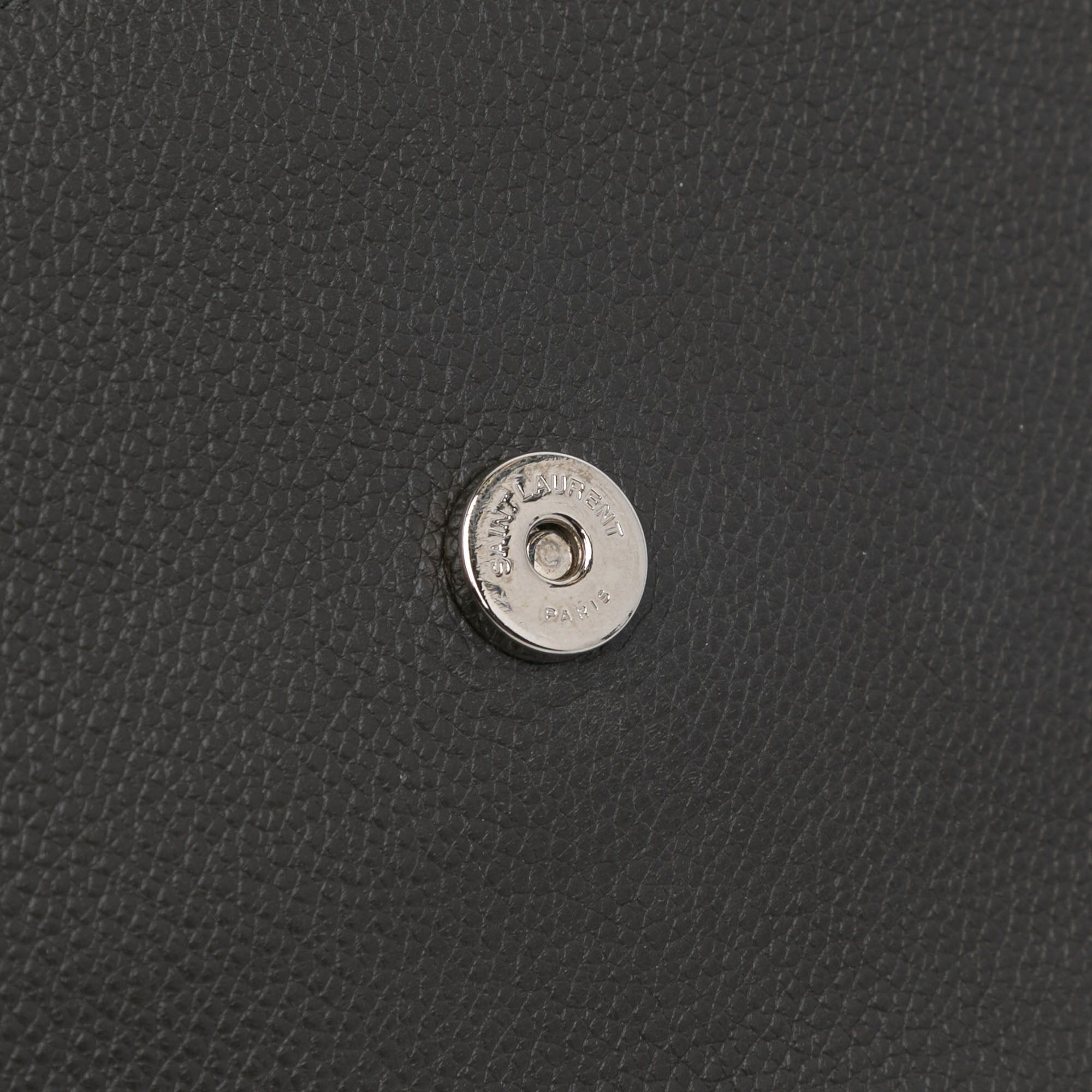 Saint Laurent Paris Saint Laurent Medium Grained Calfskin Monogram Sunset Crossbody Gray Size ONE SIZE - 12 Thumbnail