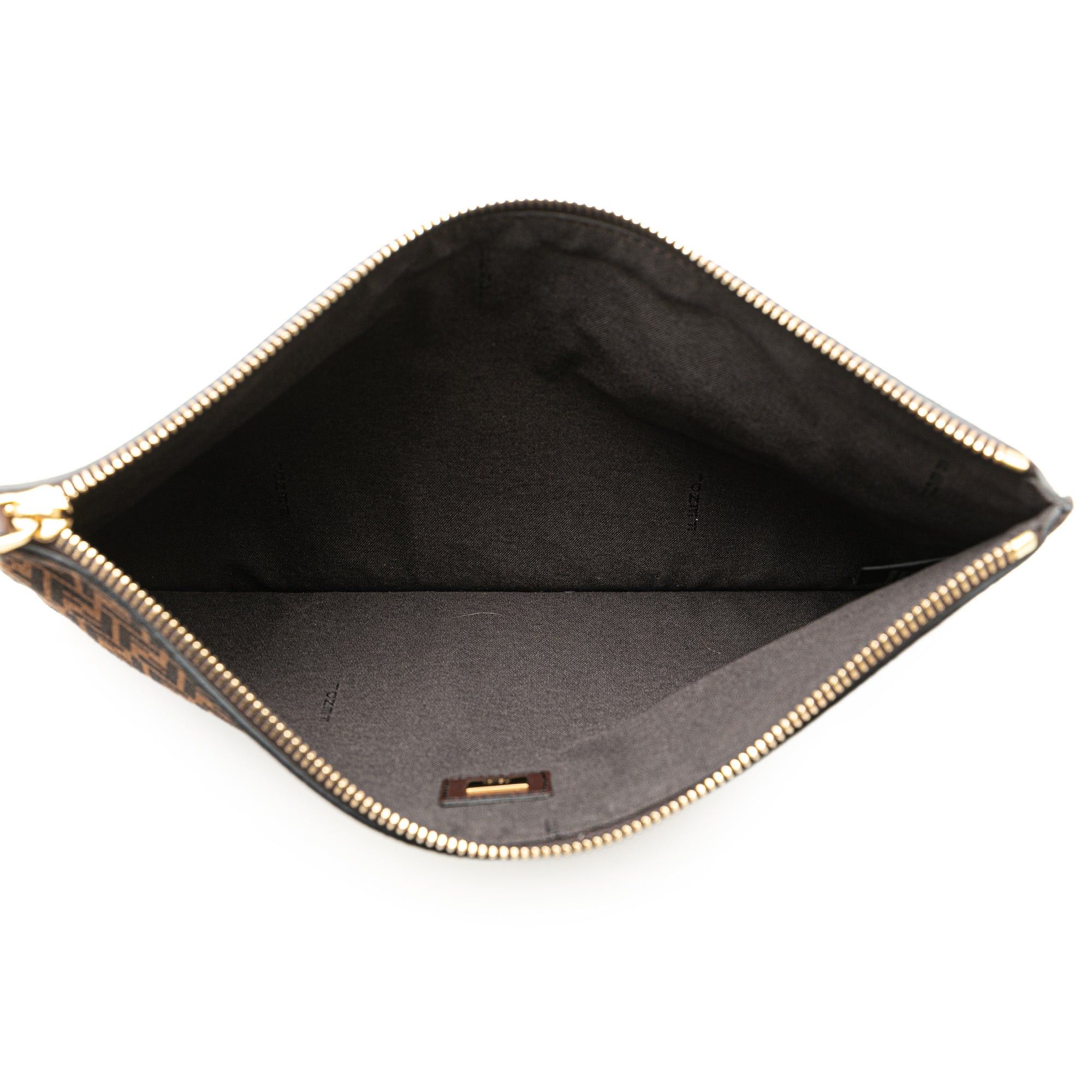 Fendi Fendi Zucchino Suede Clutch Brown Size ONE SIZE - 4 Thumbnail