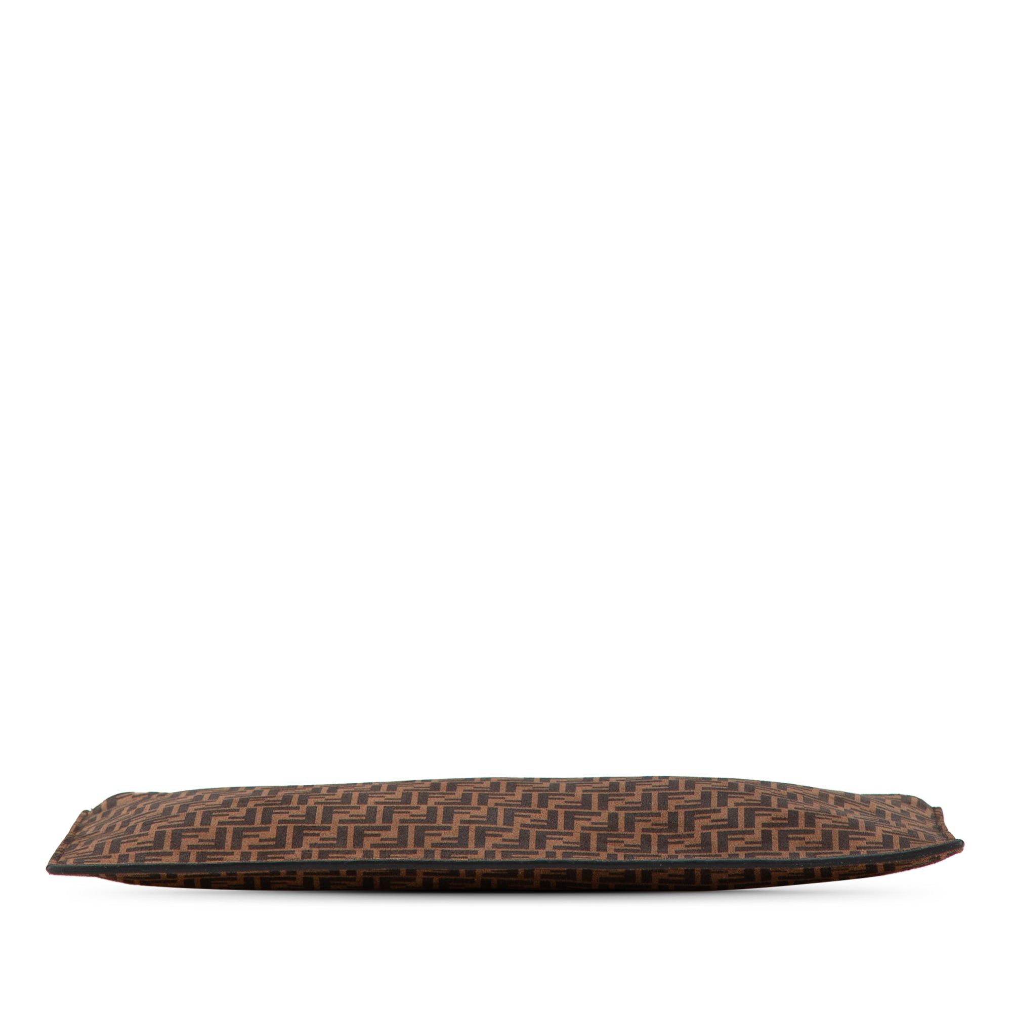 Fendi Fendi Zucchino Suede Clutch Brown Size ONE SIZE - 3 Thumbnail