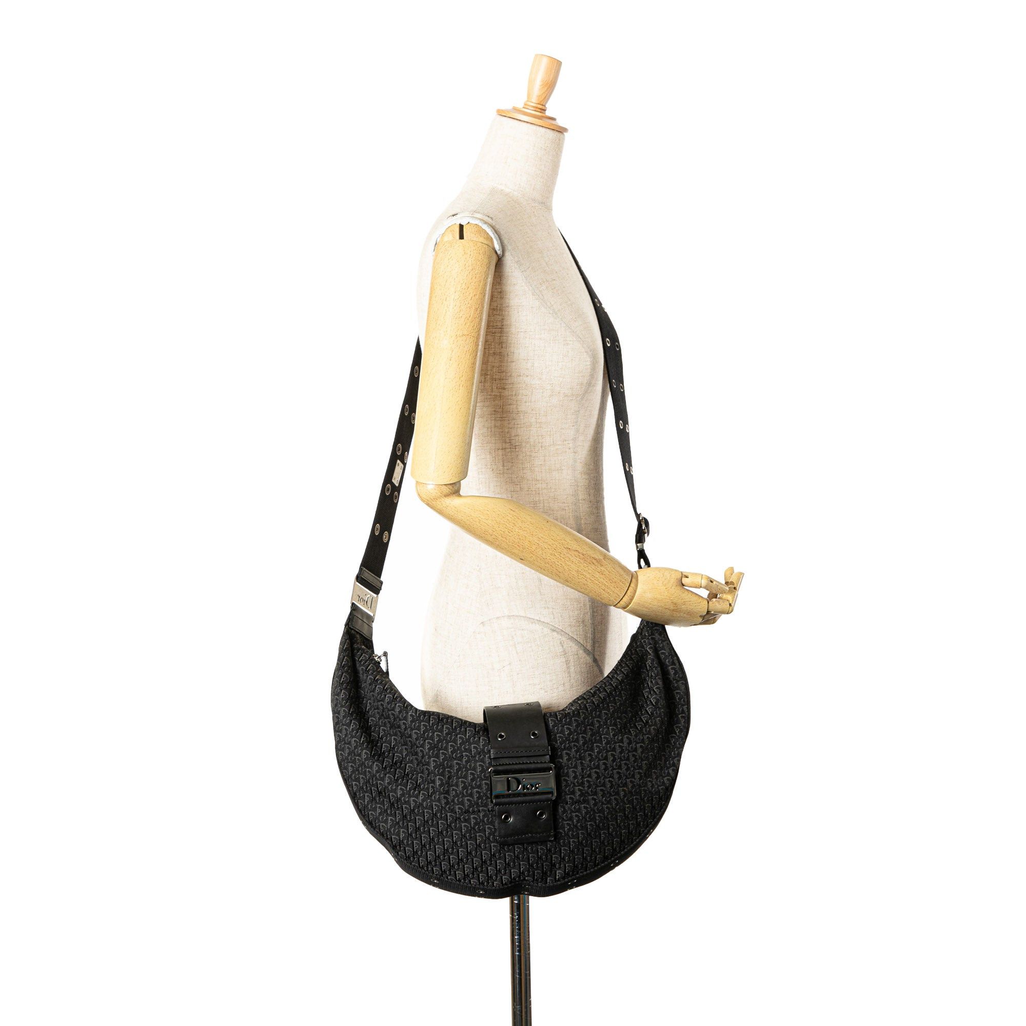 Dior Dior Diorissimo Trotter Canvas Street Chic Hobo Black Size ONE SIZE - 12 Thumbnail