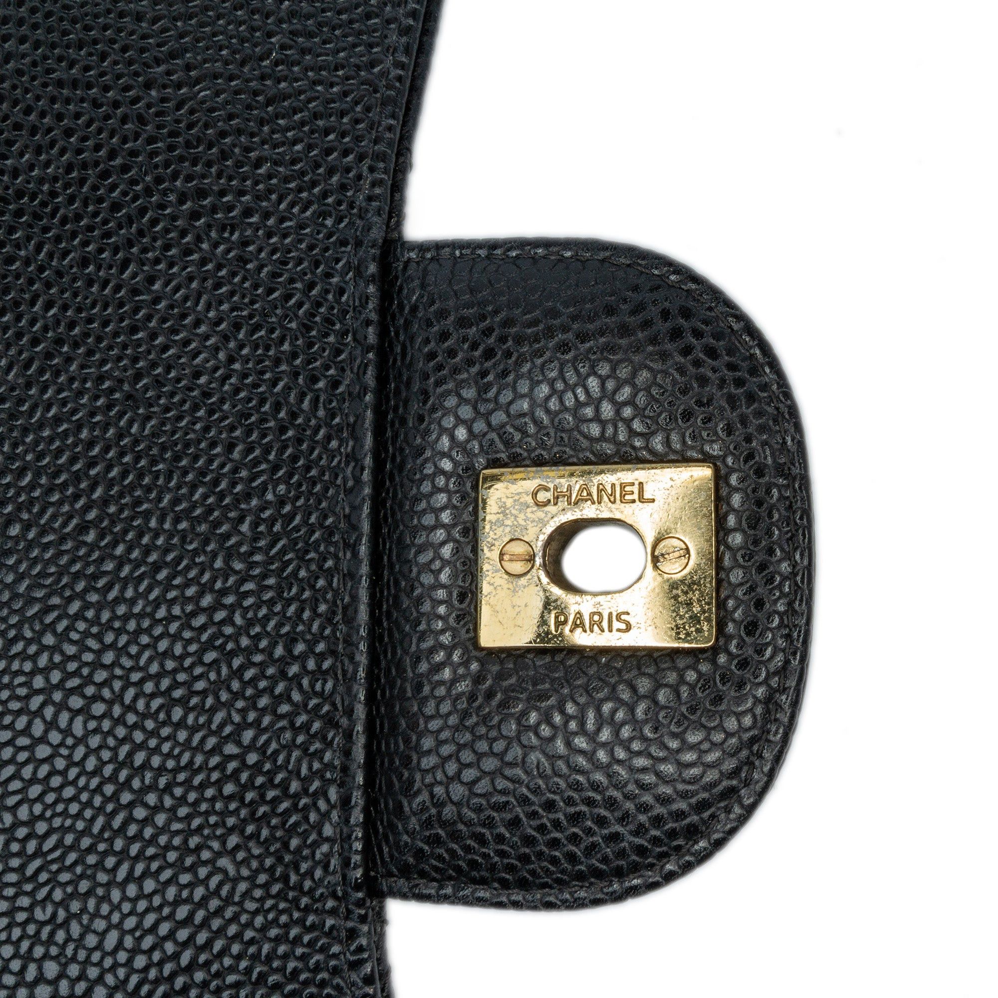 Chanel Chanel Jumbo Classic Caviar Double Flap Black Size ONE SIZE - 9 Thumbnail