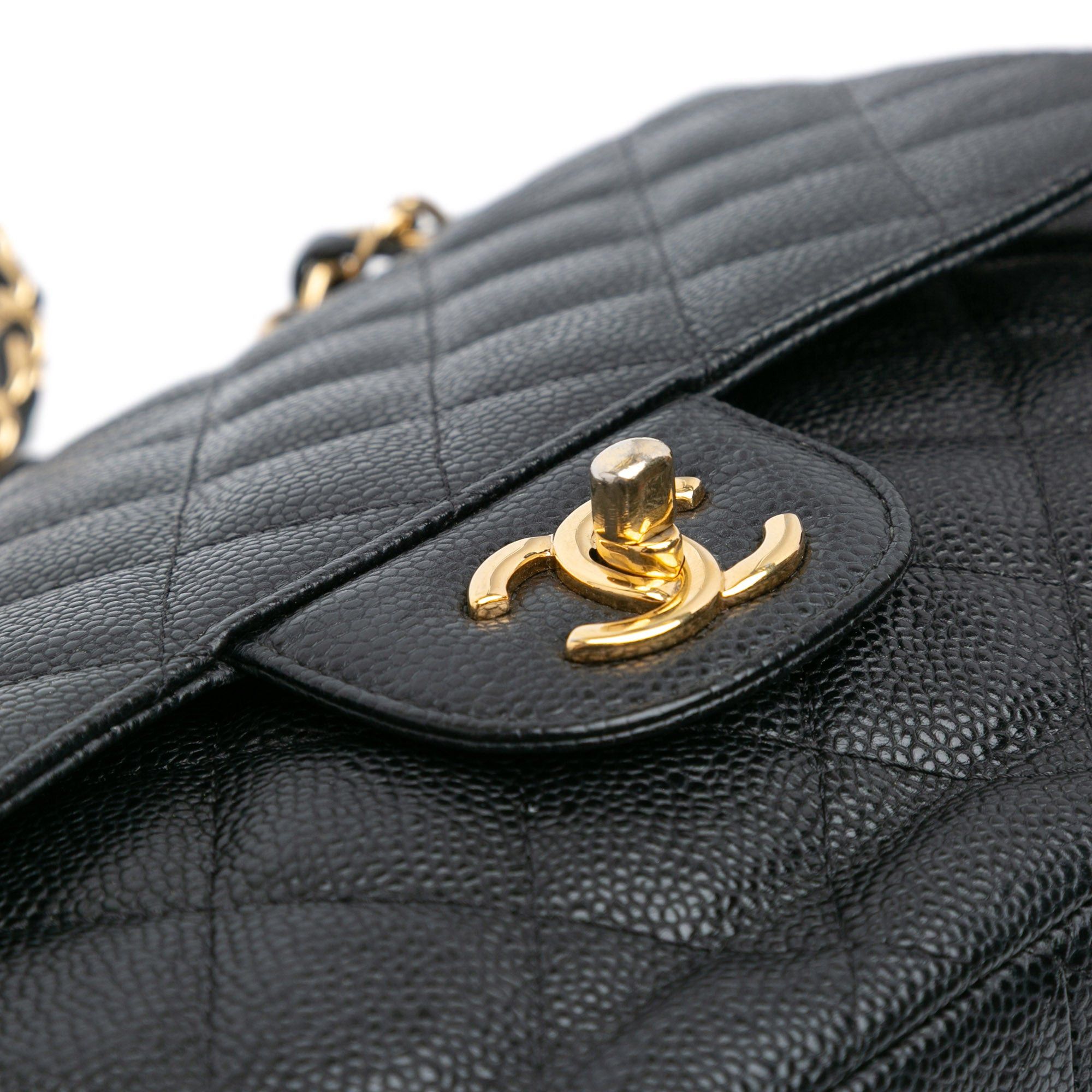 Chanel Chanel Jumbo Classic Caviar Double Flap Black Size ONE SIZE - 10 Thumbnail