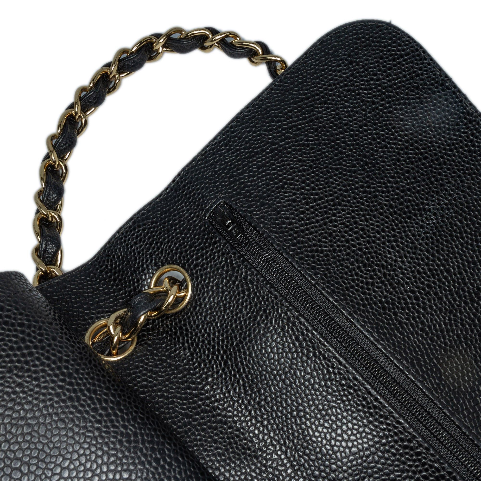 Chanel Chanel Jumbo Classic Caviar Double Flap Black Size ONE SIZE - 8 Thumbnail