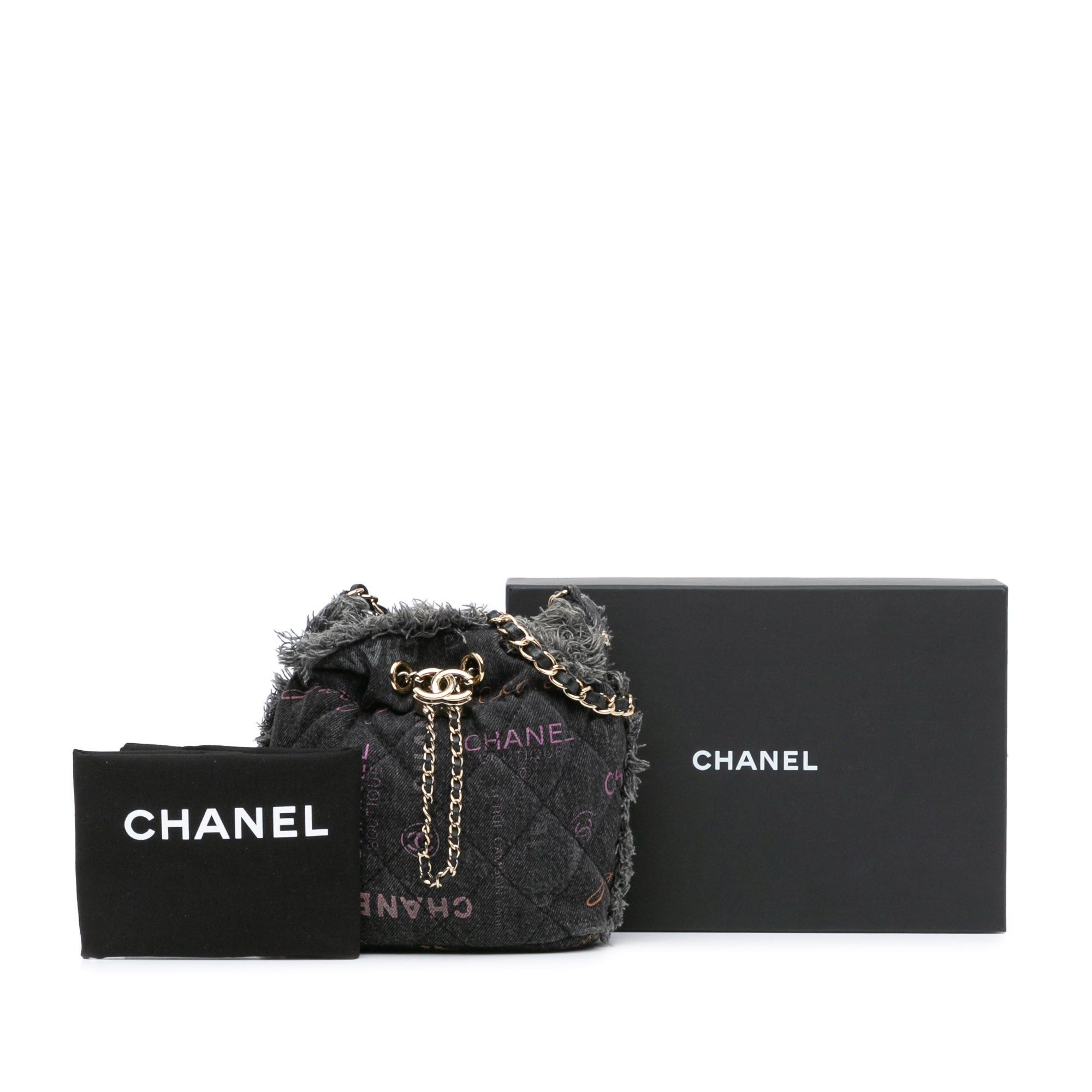 Chanel Chanel Small Denim Mood Bucket with Chain Gray Size ONE SIZE - 10 Thumbnail