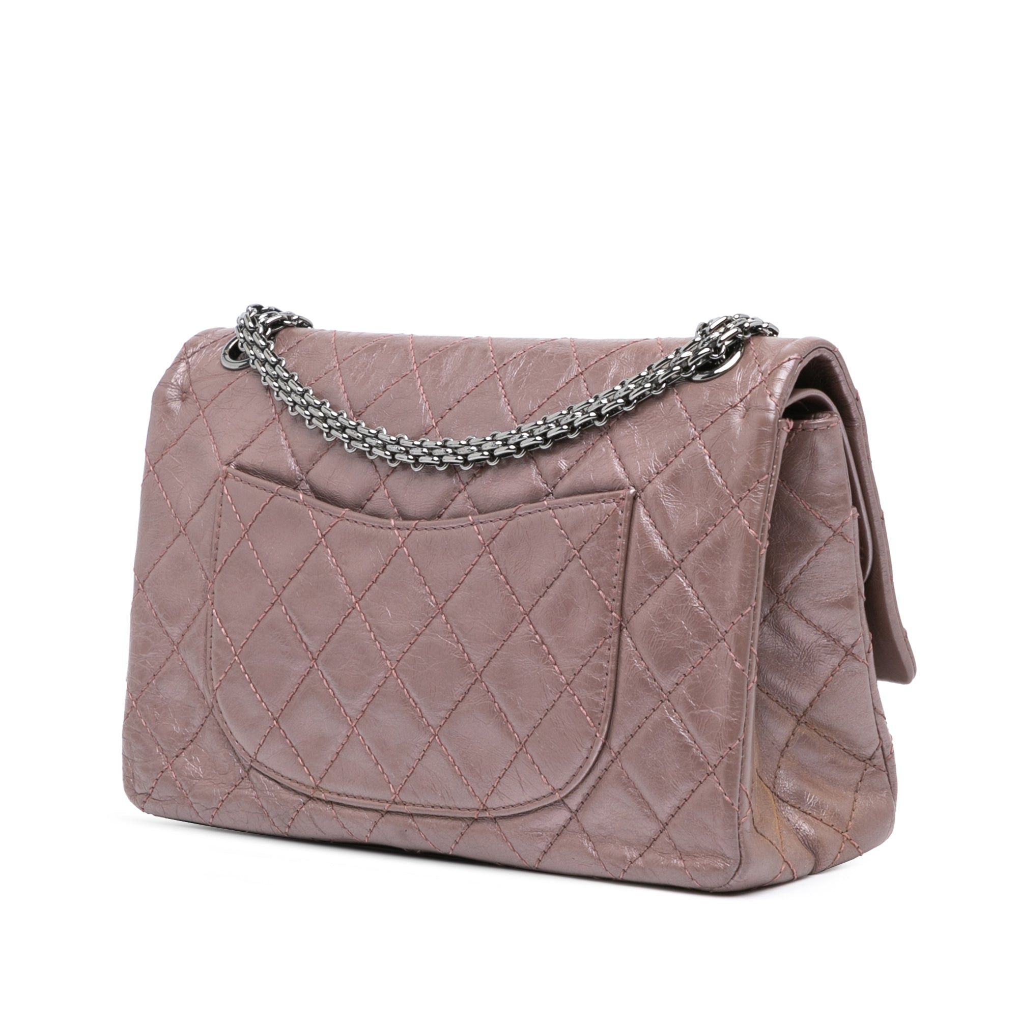 Chanel Chanel Reissue 2.55 Aged Metallic Calfskin Double Flap 226 Pink Size ONE SIZE - 2 Thumbnail