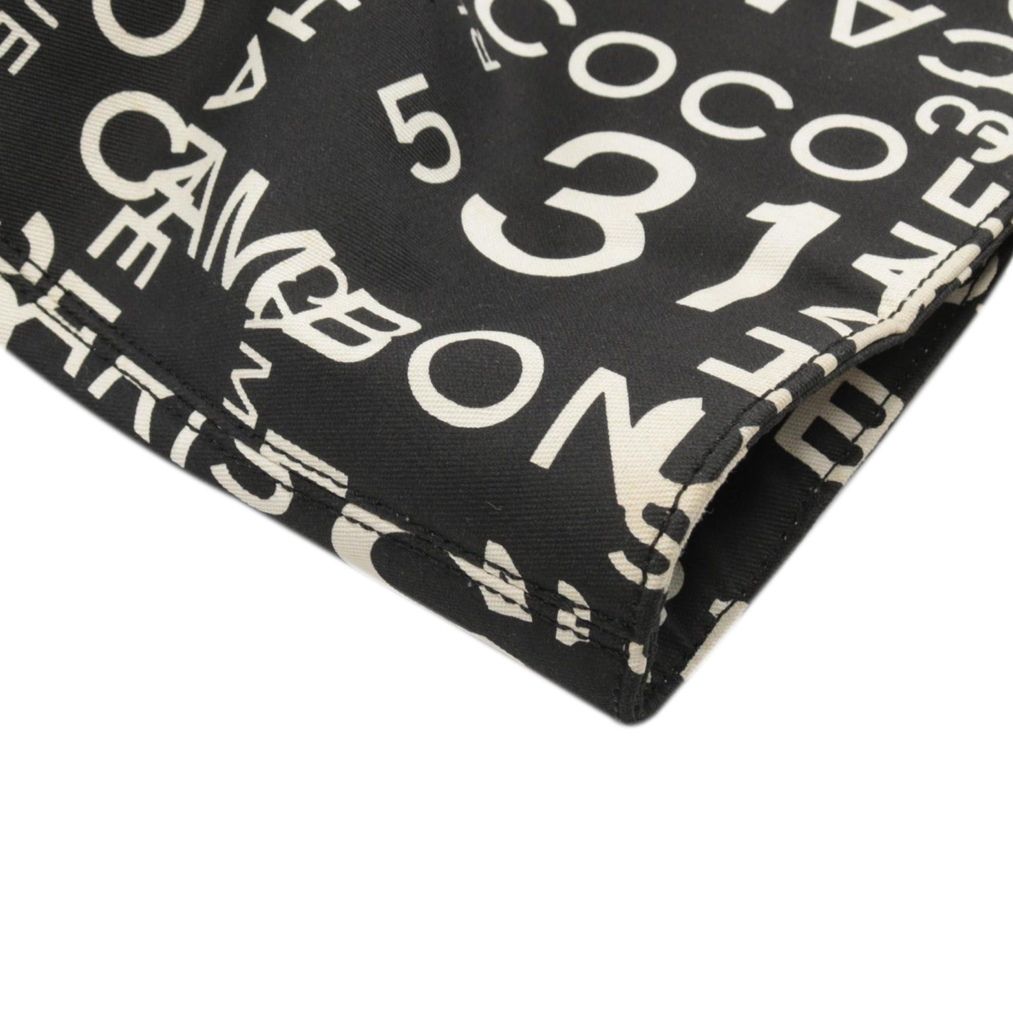 Chanel Chanel By the Sea Line Coco Print Canvas Beach Tote Black Size ONE SIZE - 10 Thumbnail