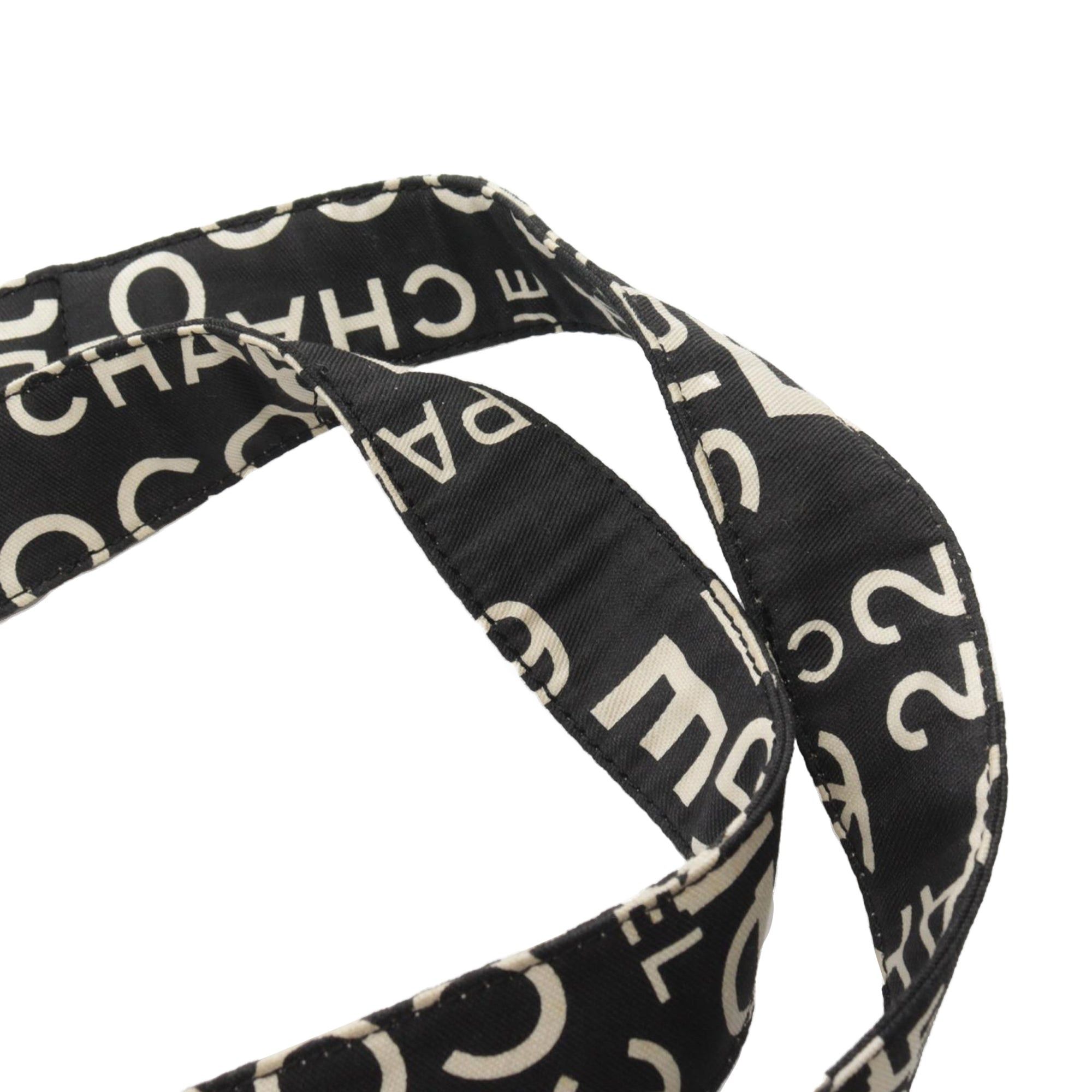 Chanel Chanel By the Sea Line Coco Print Canvas Beach Tote Black Size ONE SIZE - 11 Thumbnail