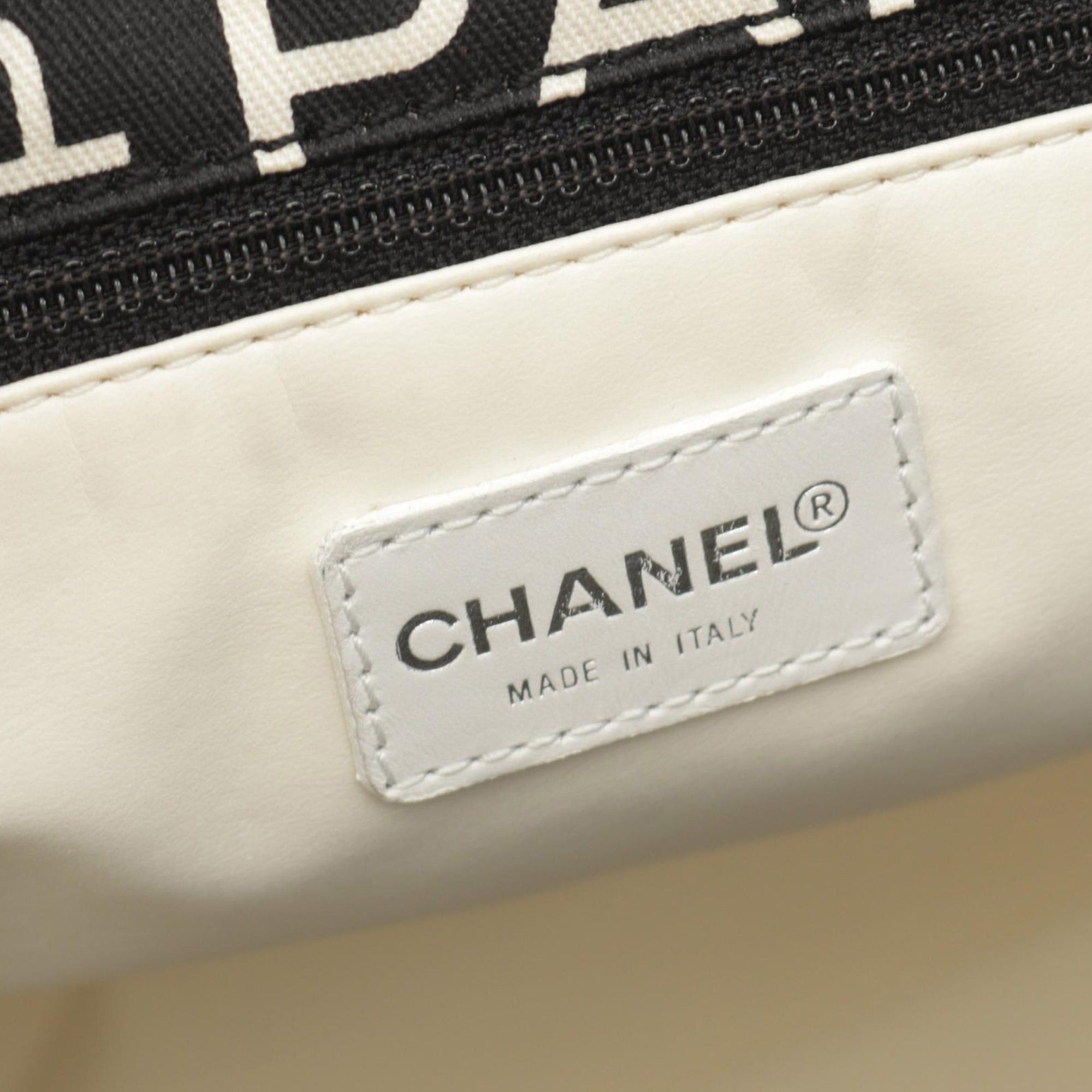 Chanel Chanel By the Sea Line Coco Print Canvas Beach Tote Black Size ONE SIZE - 4 Thumbnail