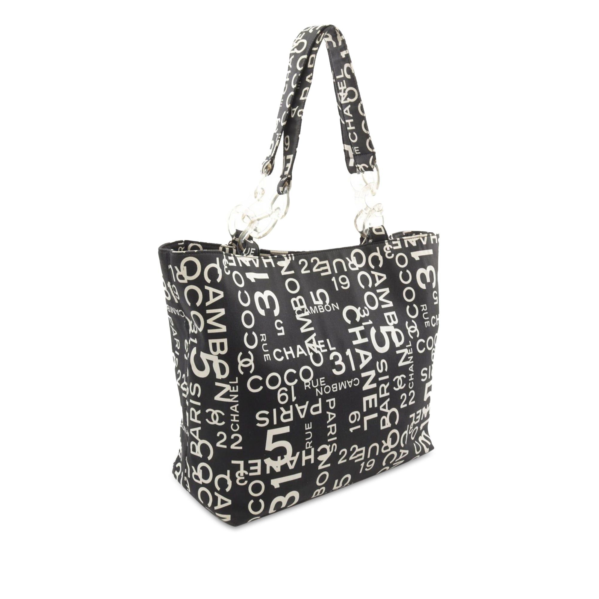 Chanel Chanel By the Sea Line Coco Print Canvas Beach Tote Black Size ONE SIZE - 2 Thumbnail