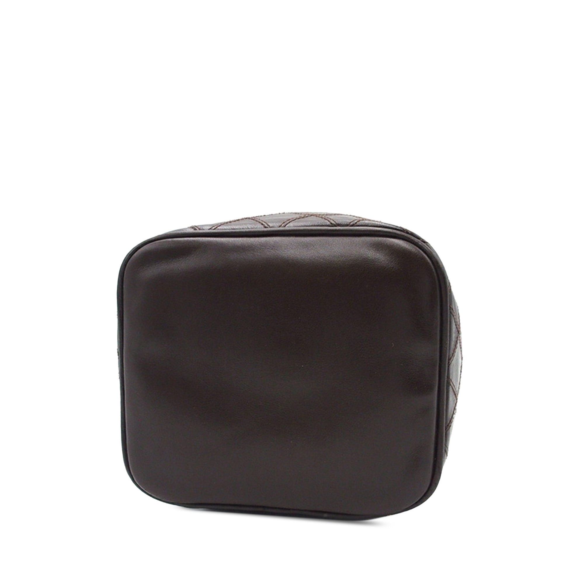 Chanel Chanel CC Lambskin Vanity Case Brown Size ONE SIZE - 3 Thumbnail